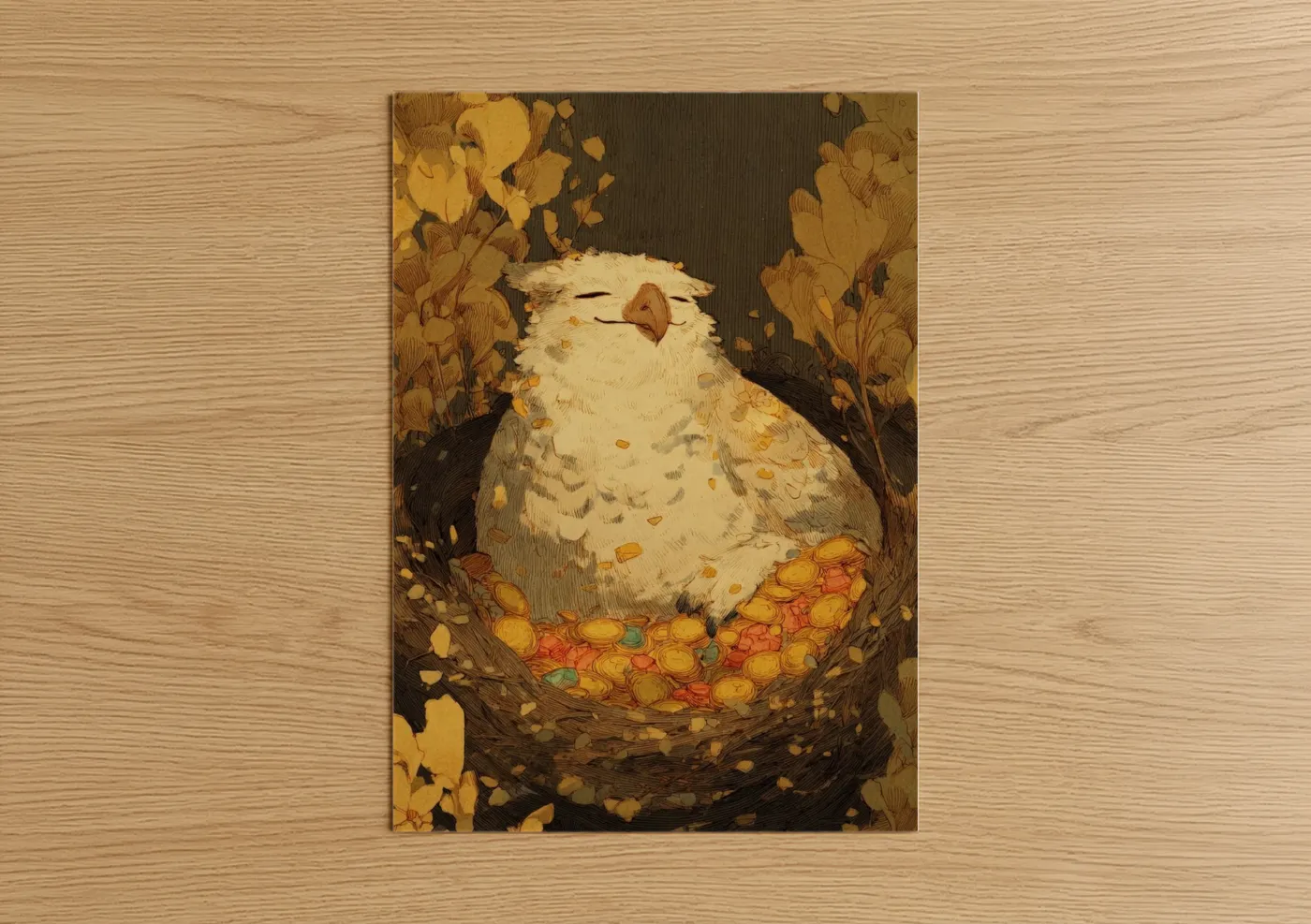 Autumn Griffin Legendary Creature Illustration Wall Art