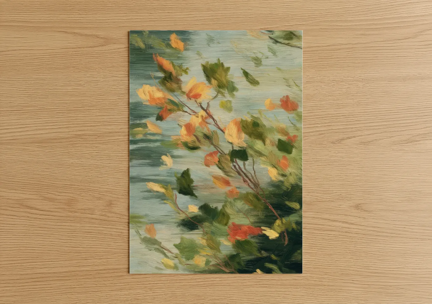 Autumn Linden Tree Blossoms Impressionist Wall Art