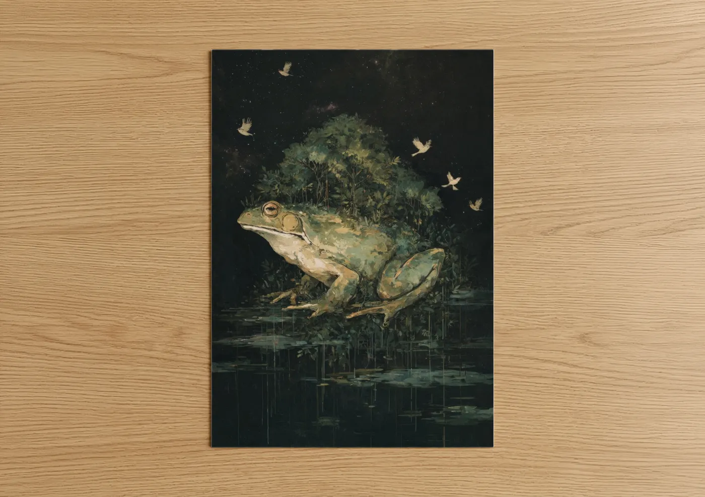 Forest Frog Surreal Fantasy Illustration Wall Art
