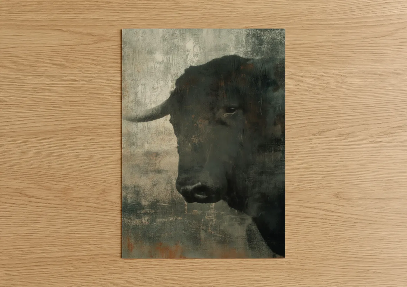 Contemplative Bull Fine Art Portrait Wall Art