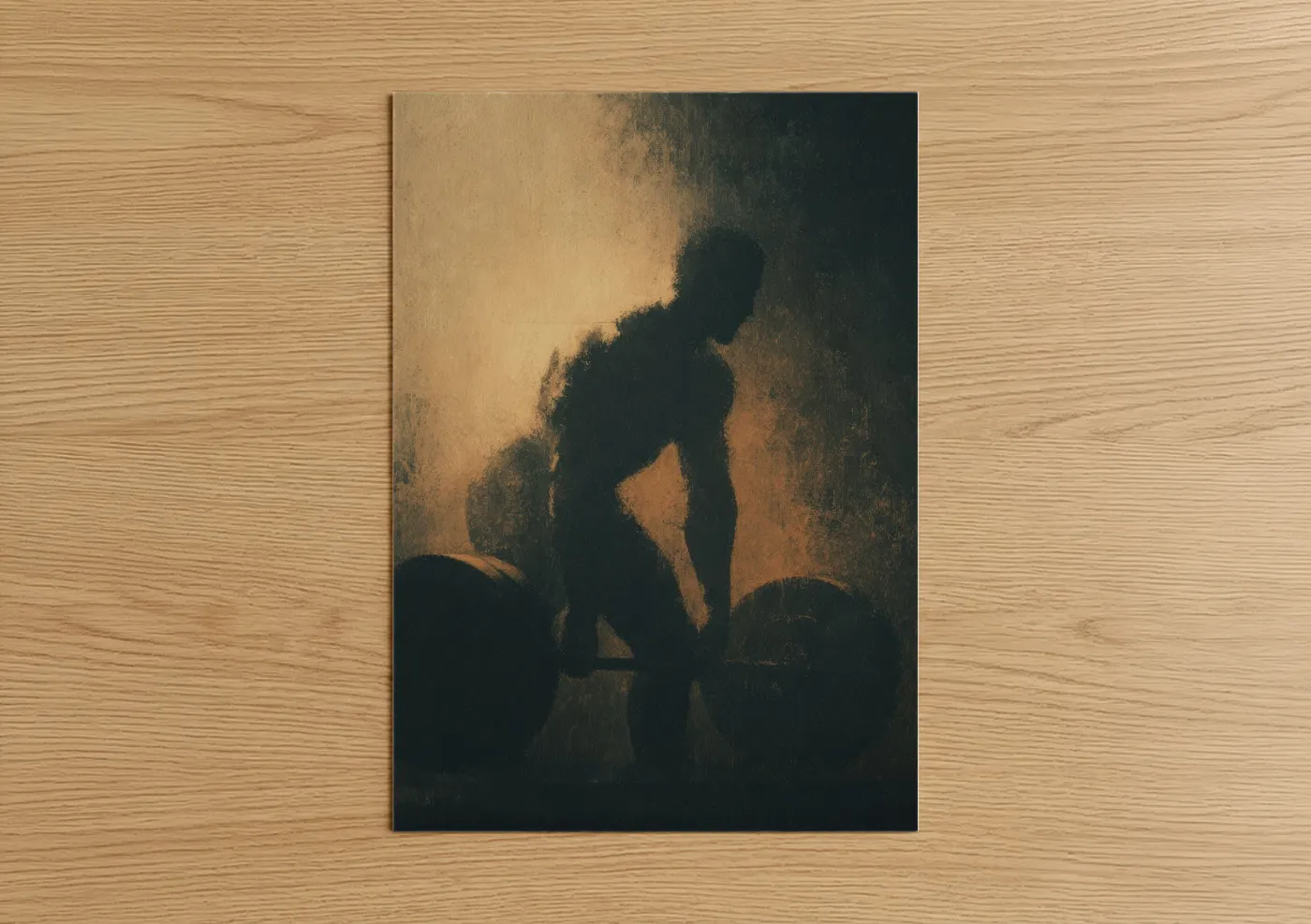 Golden Hour Bodybuilding Silhouette Wall Art