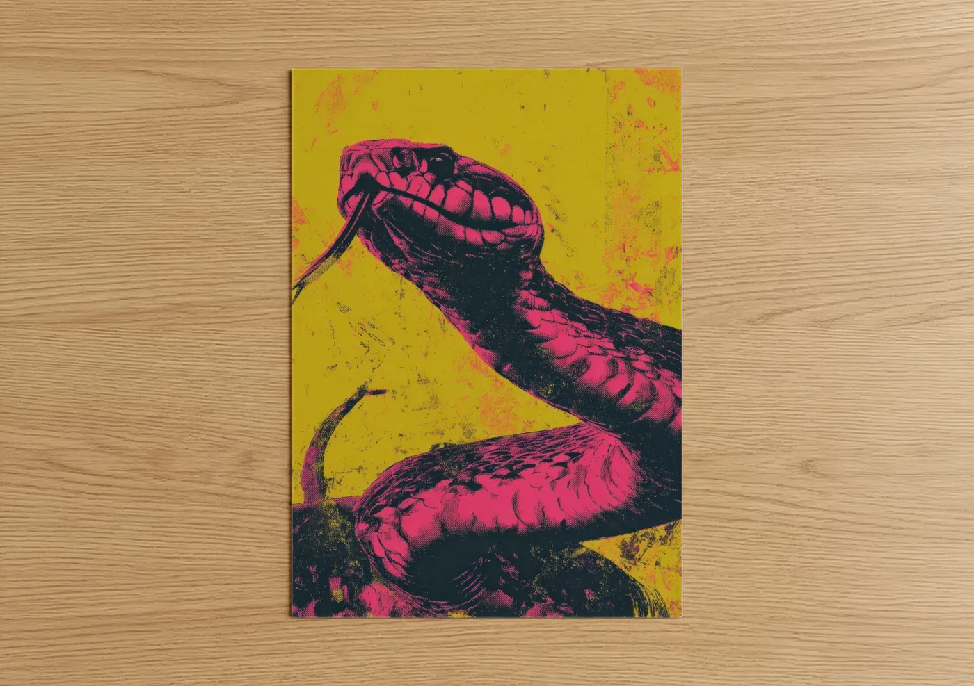 Neon Cobra Pop Wall Art