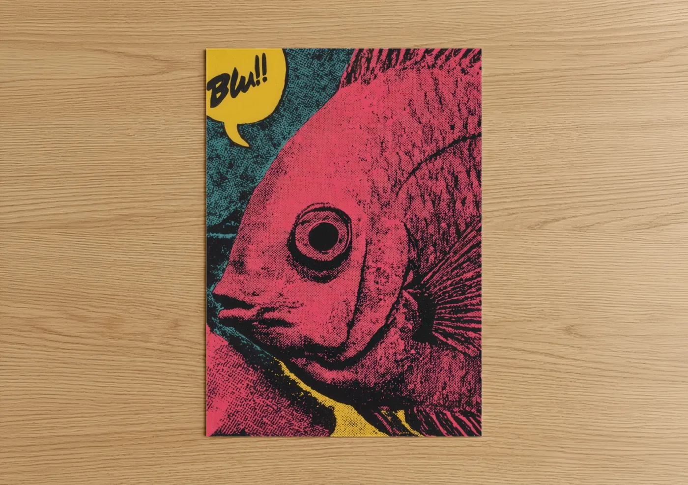 Neon Discus Fish Pop Art Wall Art