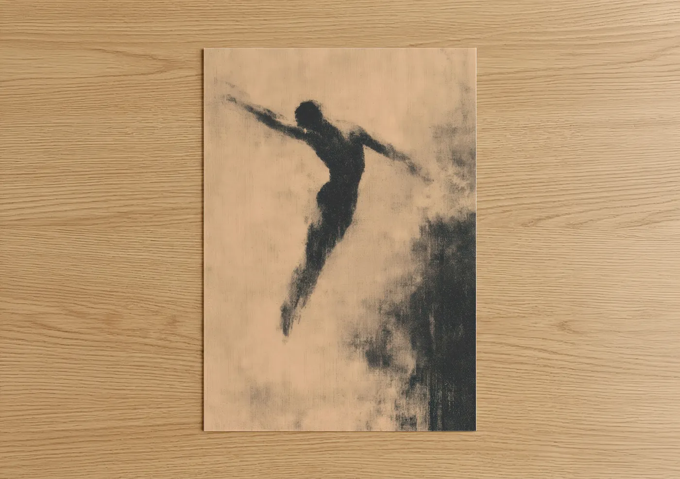 Graceful Gymnastics Leap Minimalist Wall Art