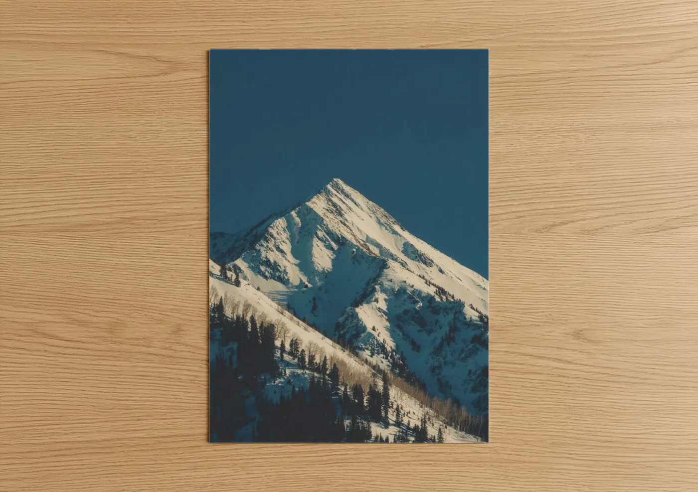 Snow-Capped Mountain Morning Sky Wall Art