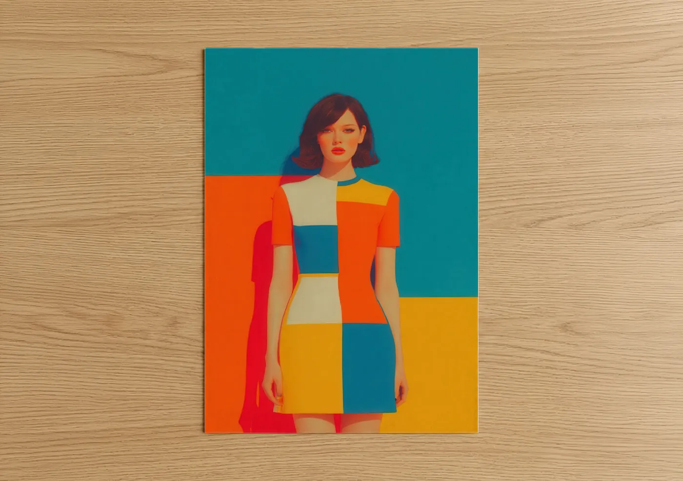 Geometric Fashion Woman Pop Wall Art