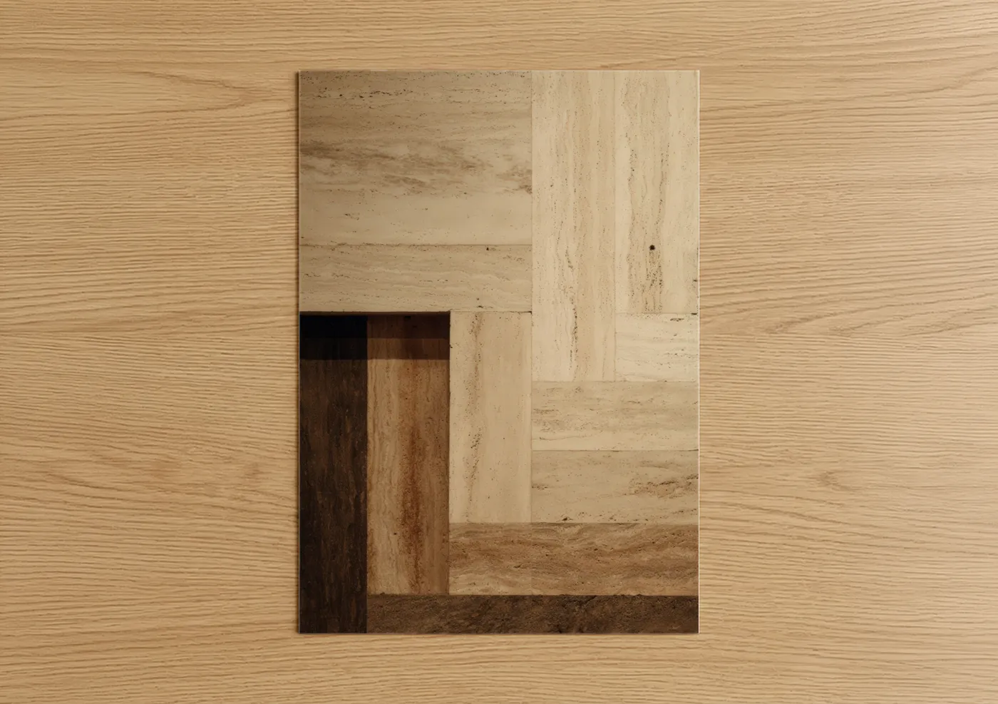 Travertine Stone Texture Natural Layers Wall Art