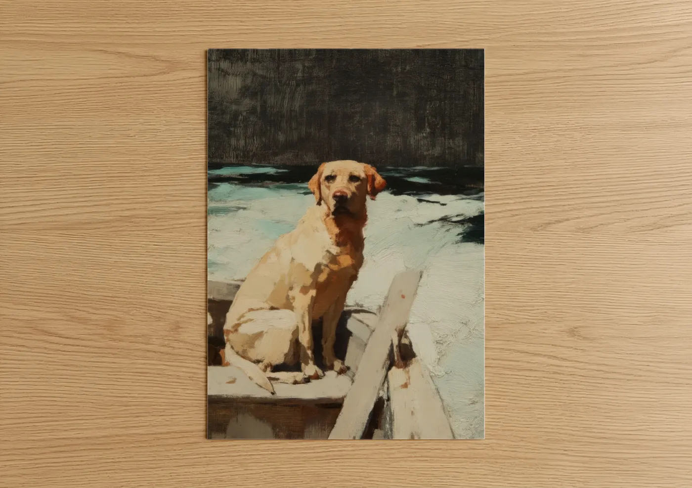 Golden Retriever Lakeside Portrait Wall Art