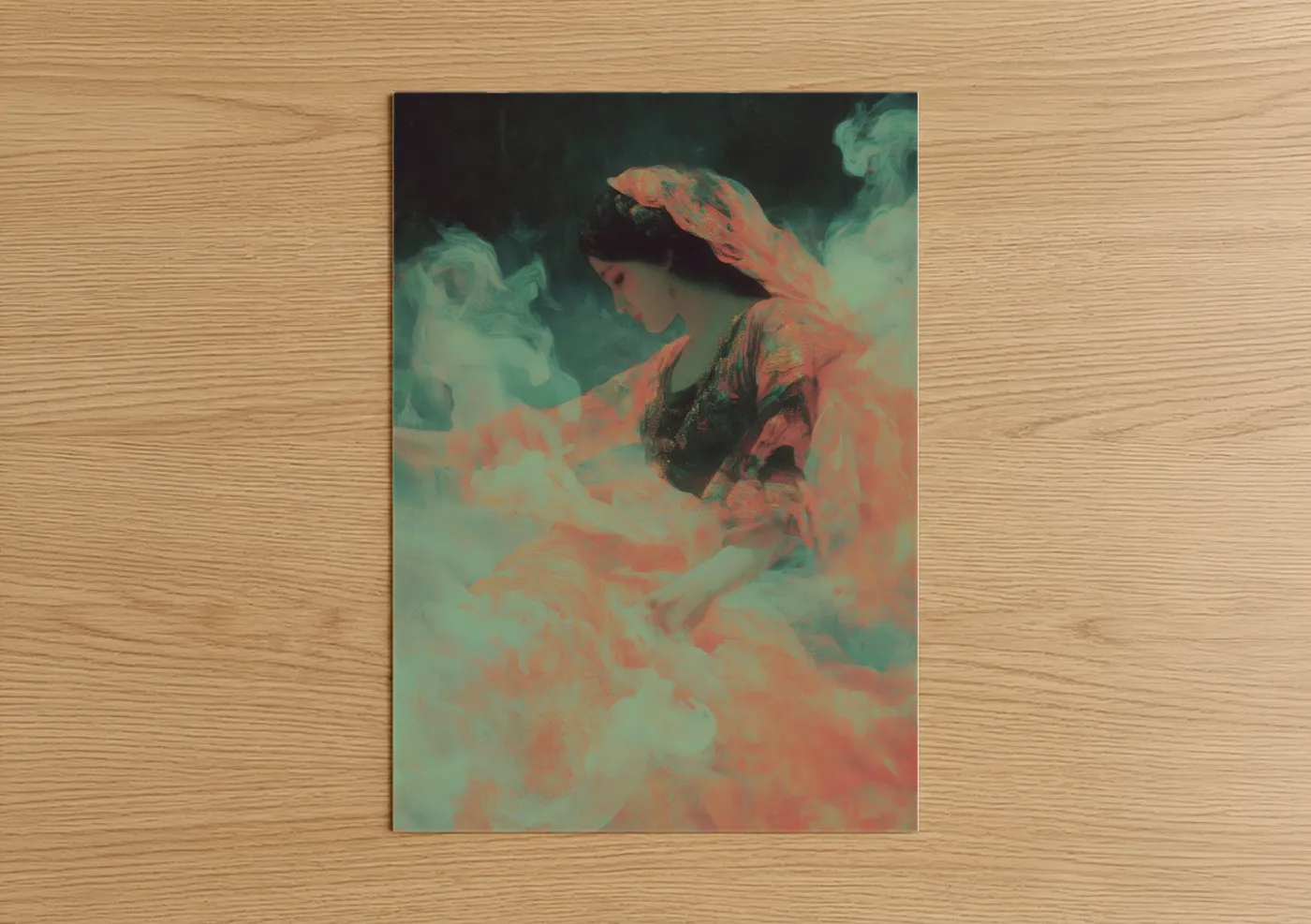 Ethereal Belly Dancer Flowing Fabric Wall Art