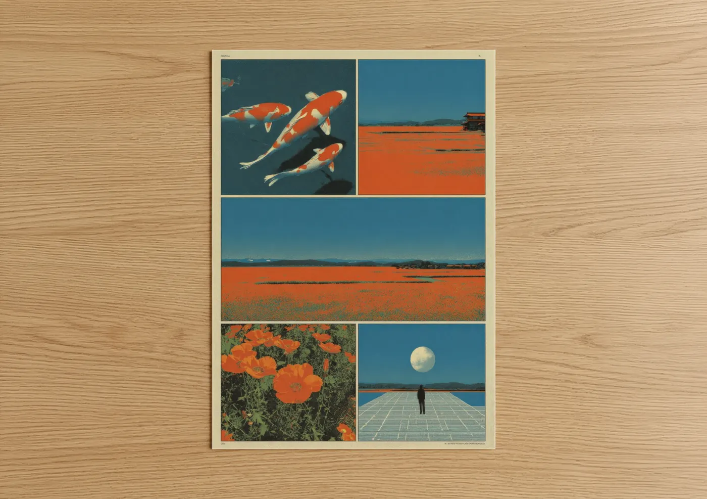Japanese Y2K Aesthetic Dreamscape Collage Wall Art