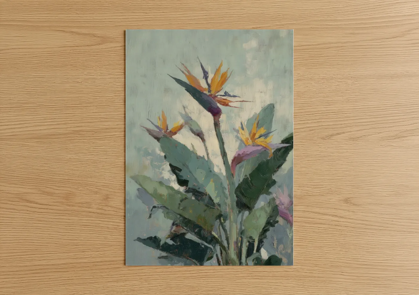 Golden Birds of Paradise Flower Wall Art