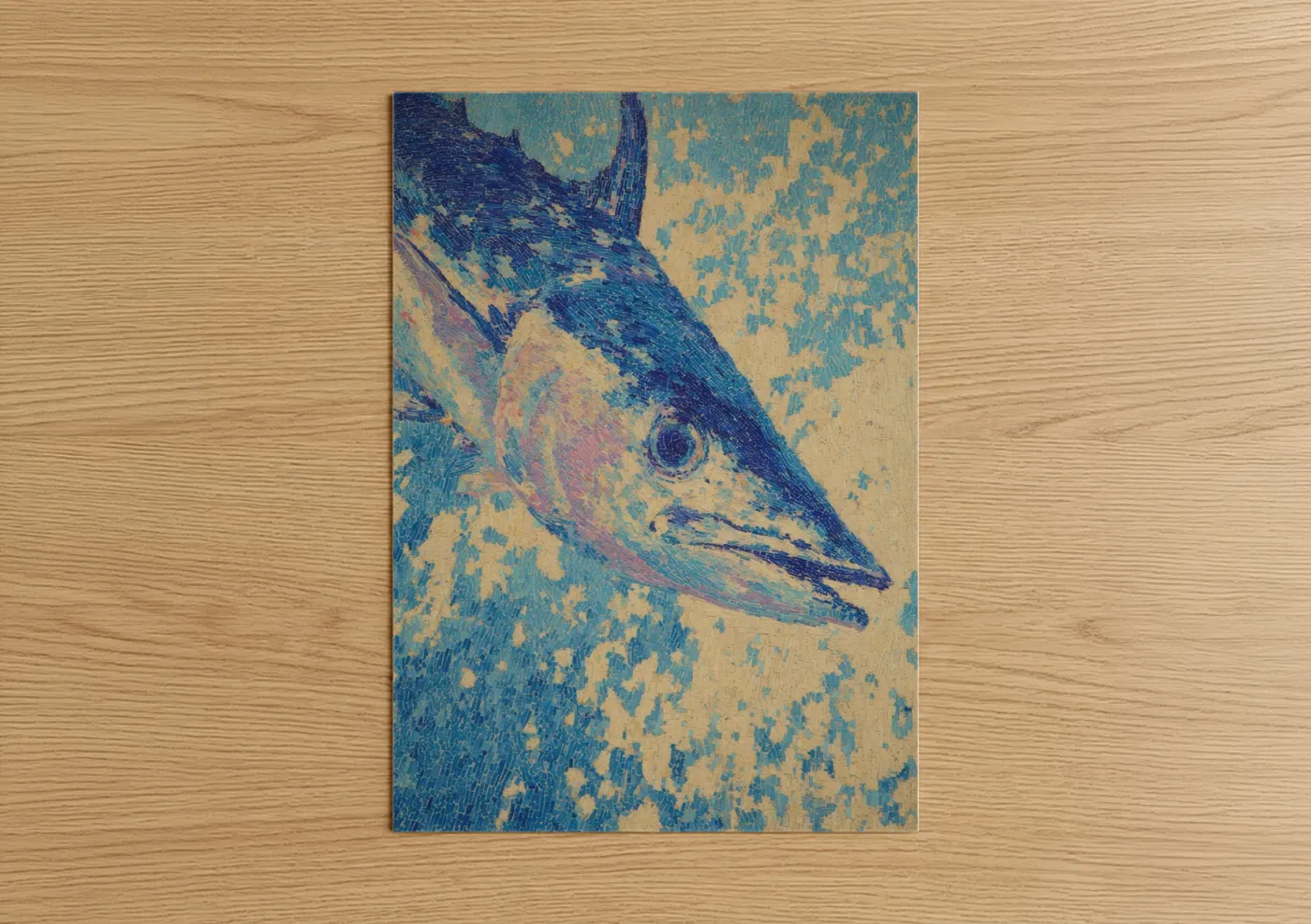 Electric Wahoo Fish Art Print Wall Art