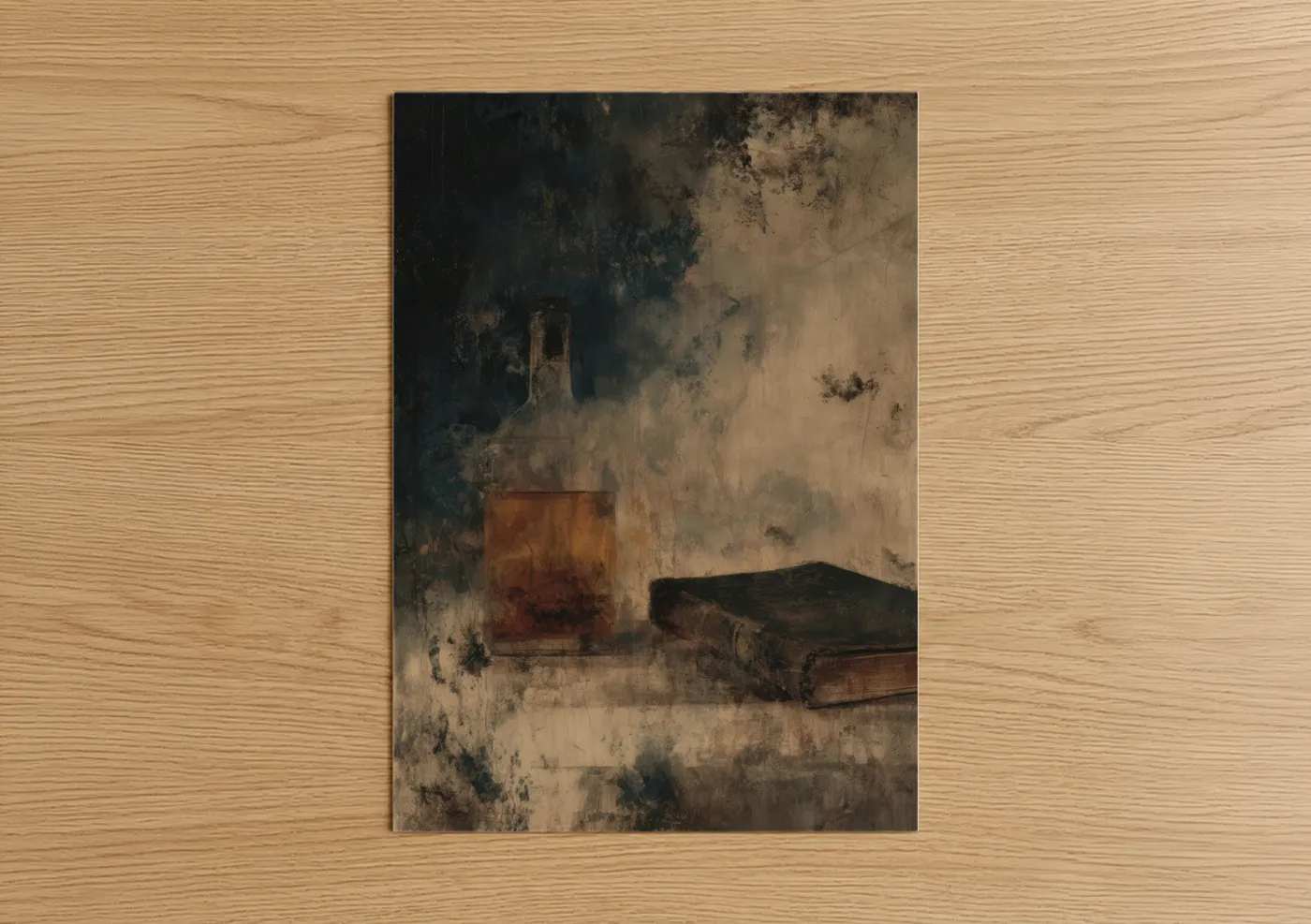 Vintage Whiskey Bottle Still Life Art Wall Art