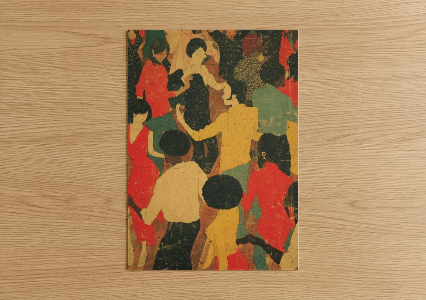 Funk Dance Party Retro Illustration Wall Art