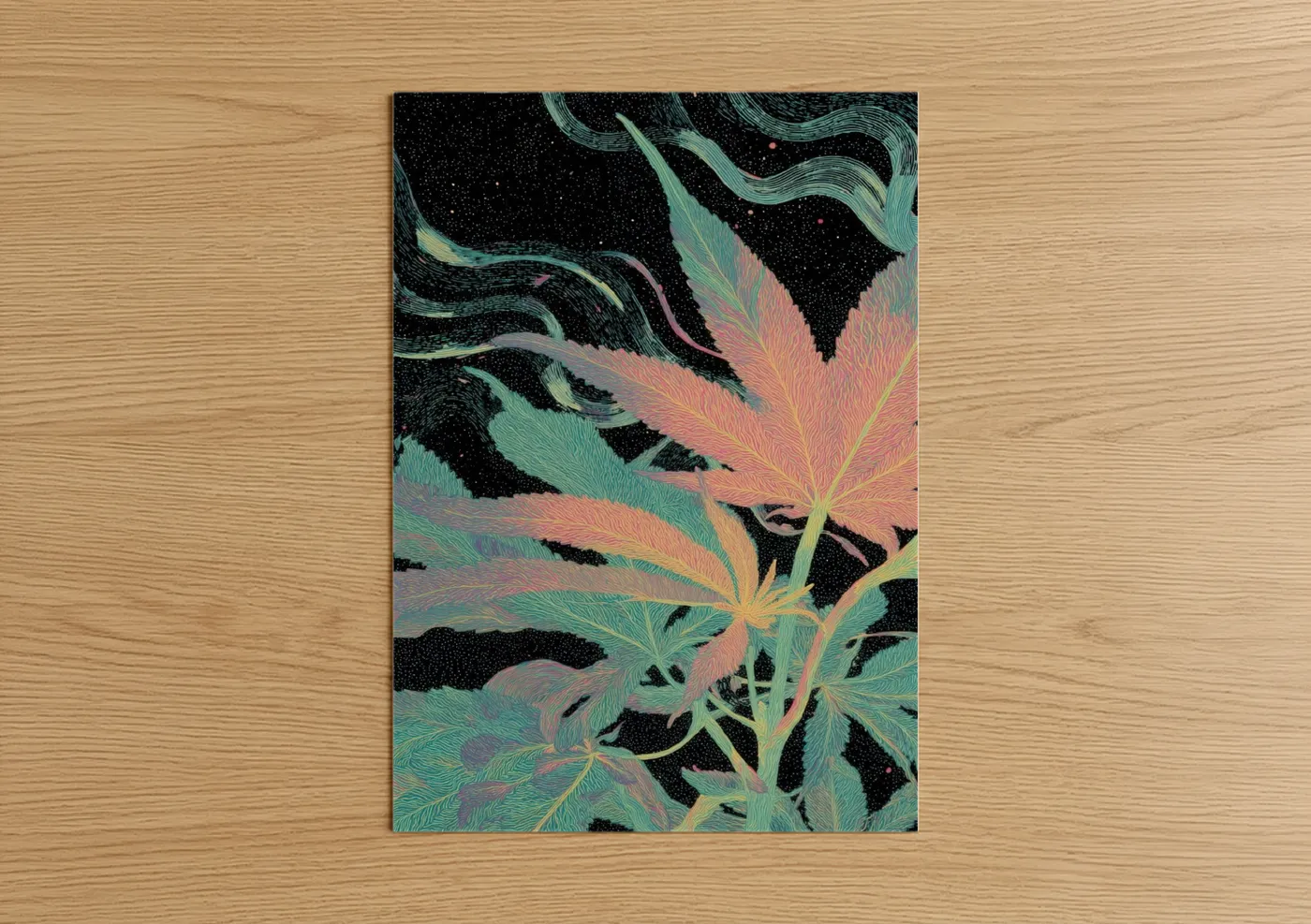 Cosmic Cannabis Psychedelic Wall Art