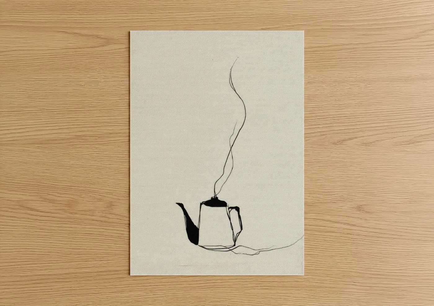 Minimalist Teapot Line Wall Art