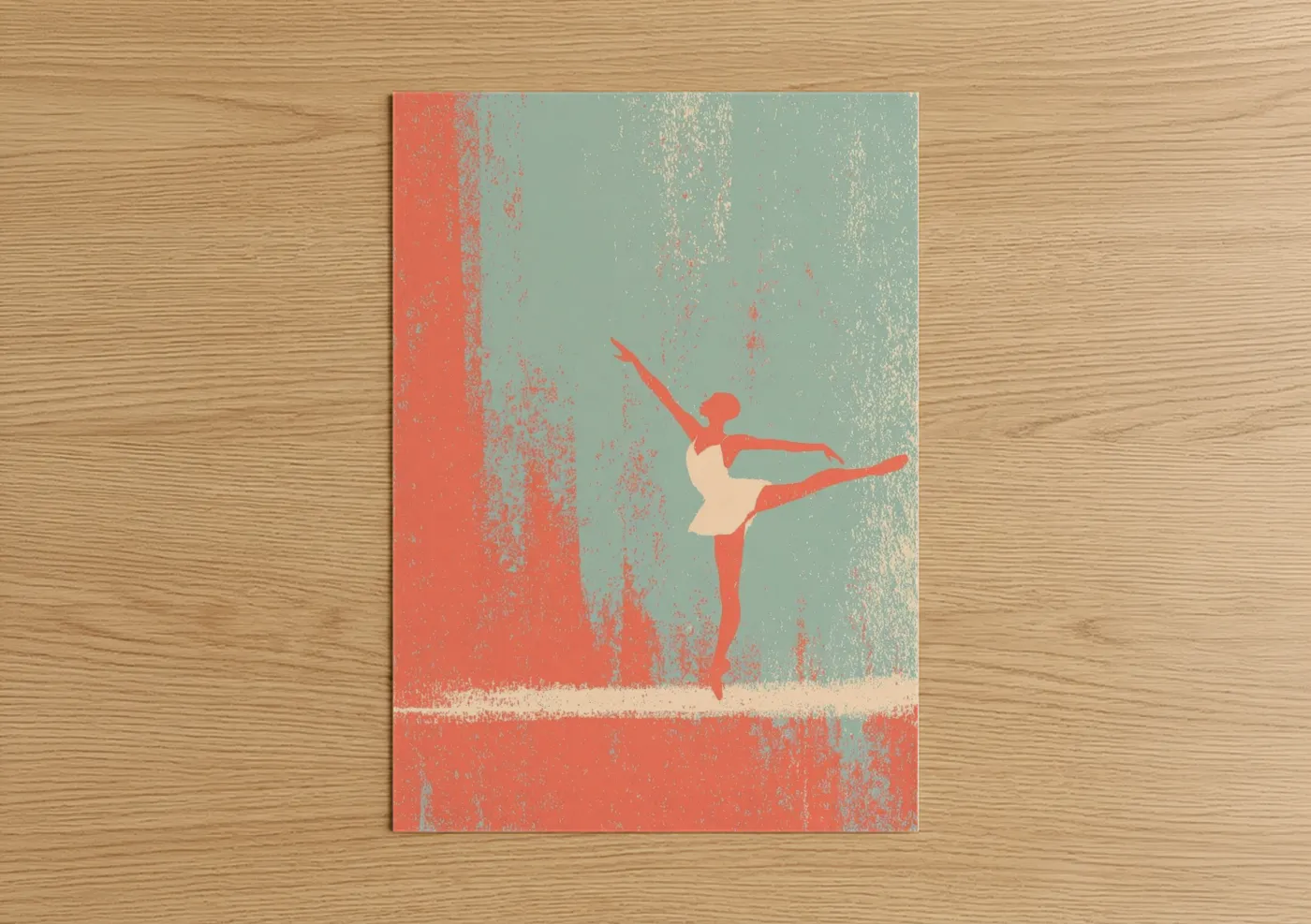 Graceful Arabesque Gymnastics Wall Art