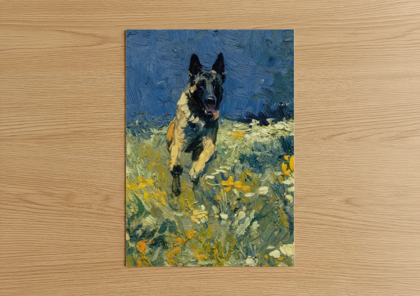 German Shepherd Dog Impressionist Wall Art