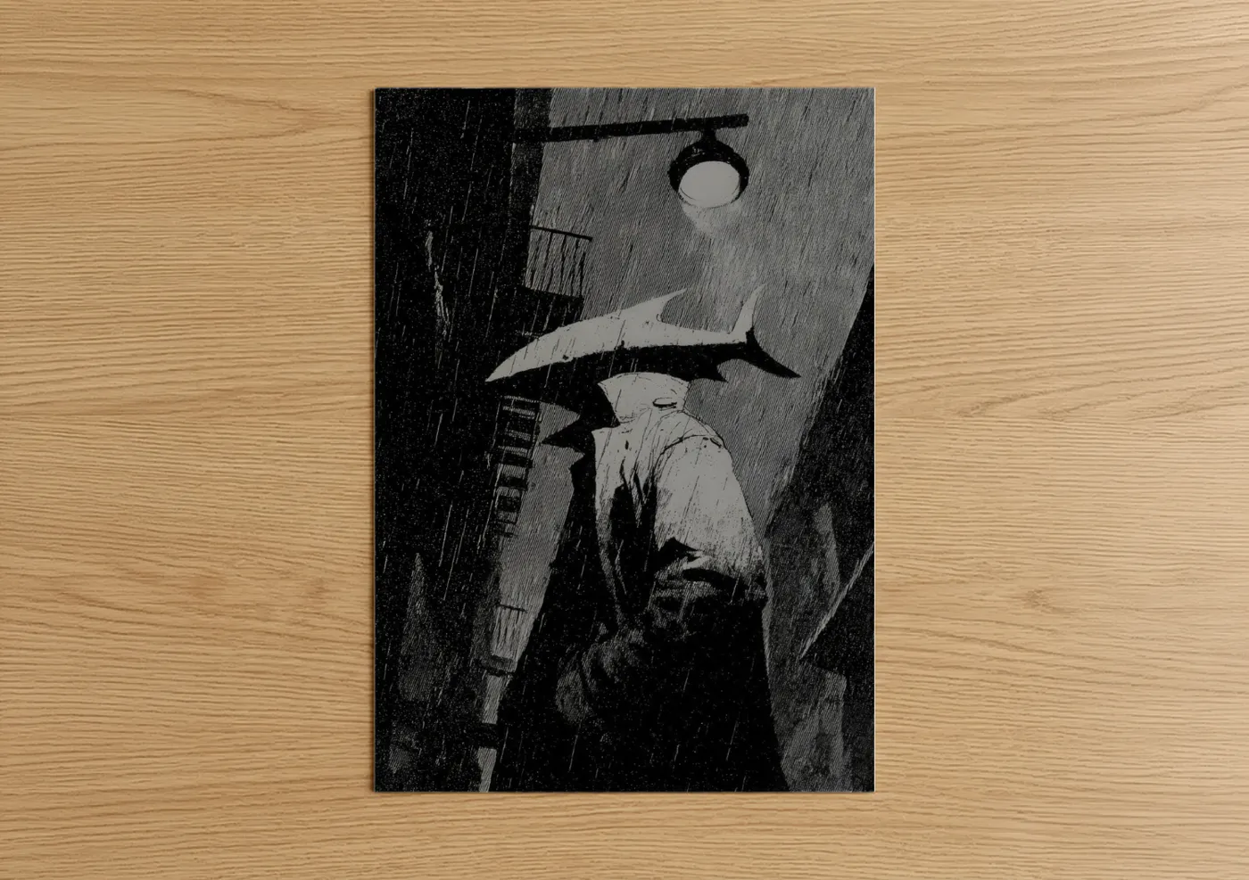 Noir Sailfish Abstract Wall Art