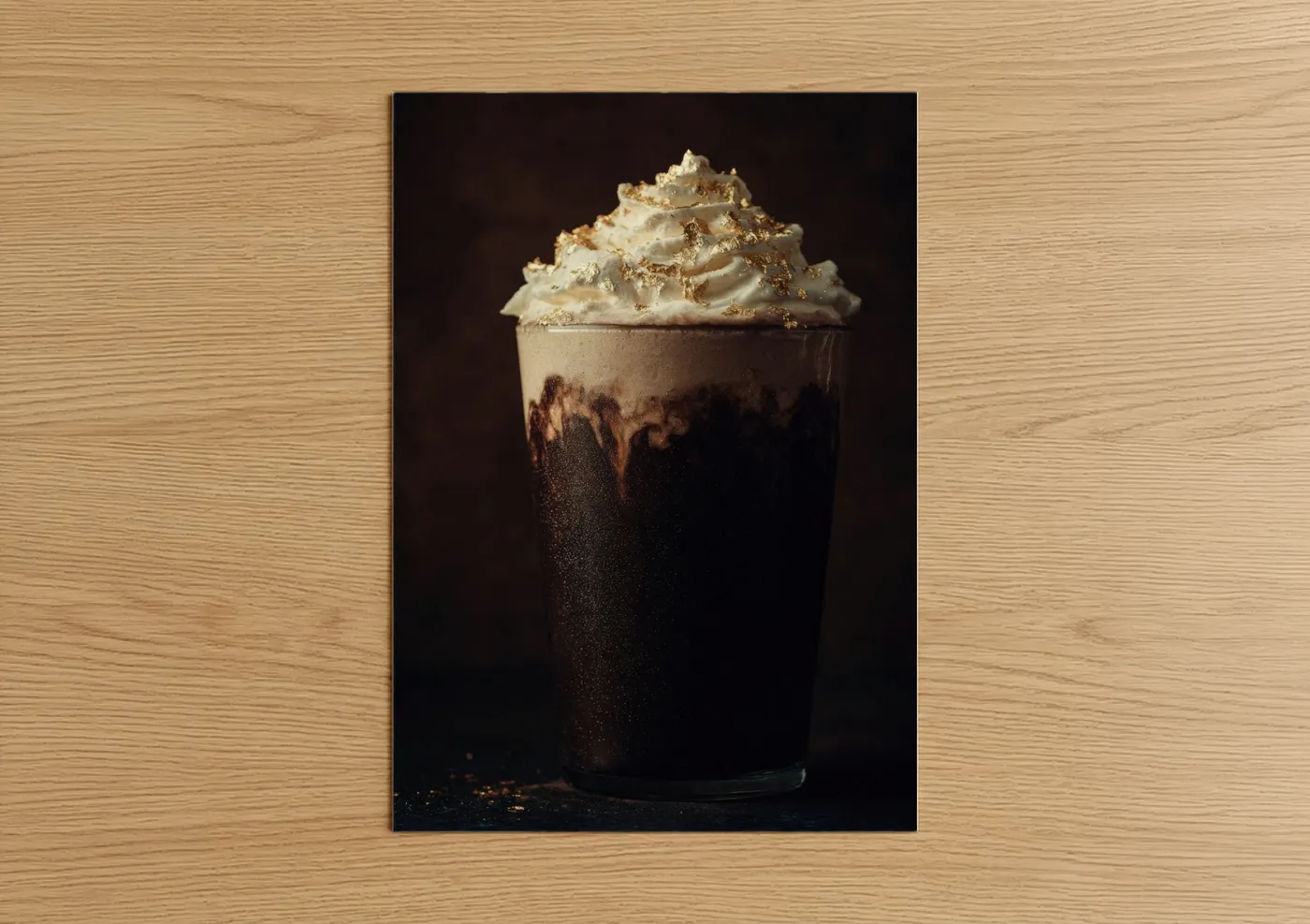 Luxury Chocolate Milkshake Gold Whipped Wall Art