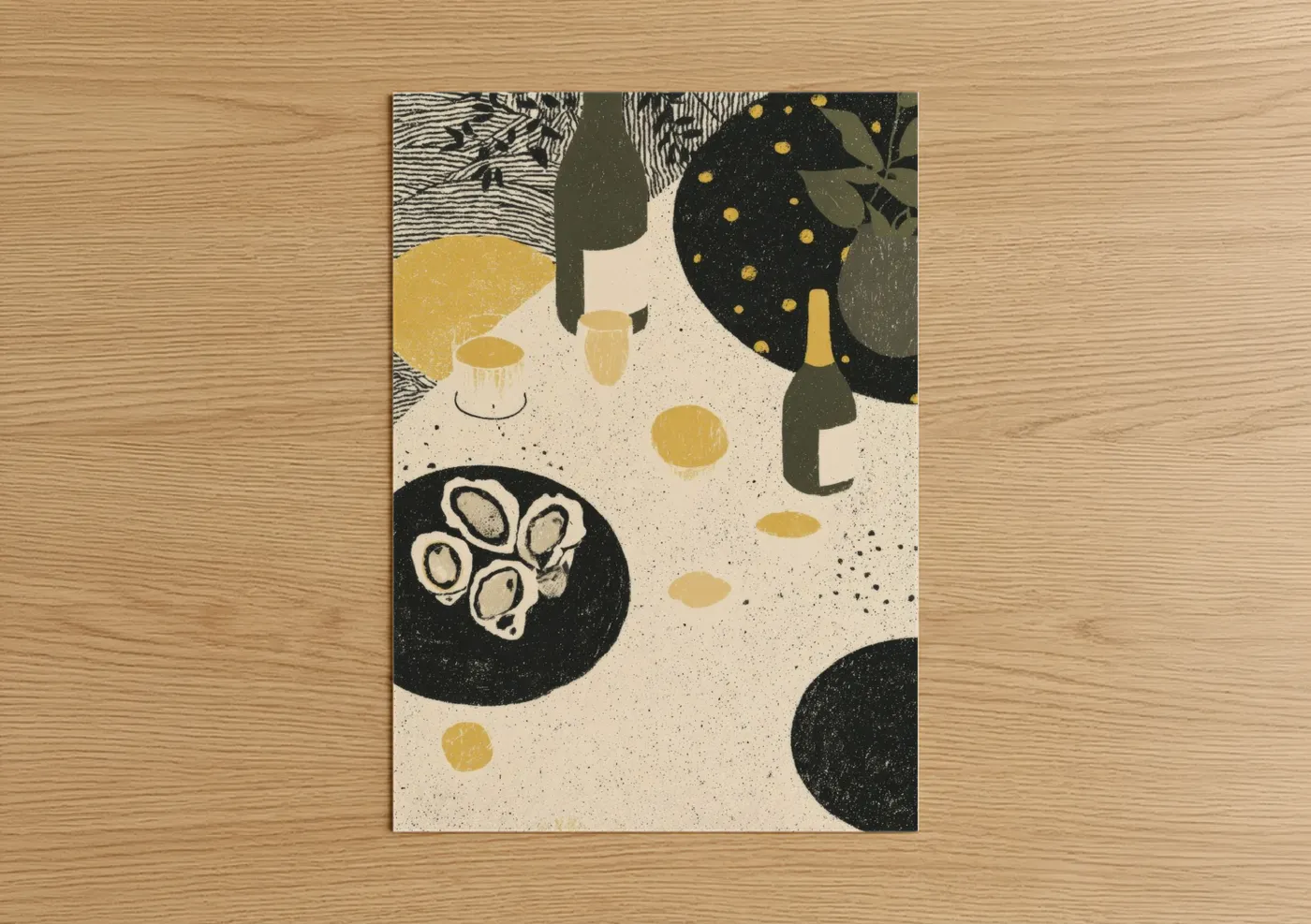 New Year's Eve Champagne Gold Festive Wall Art