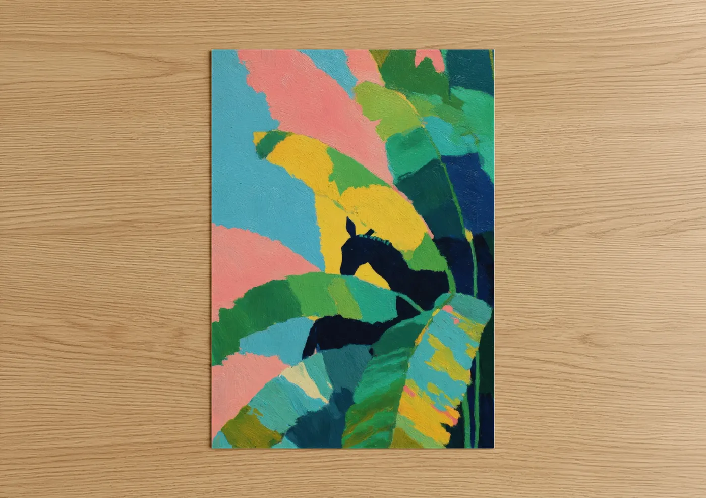 Vibrant Mule Portrait Contemporary Wall Art