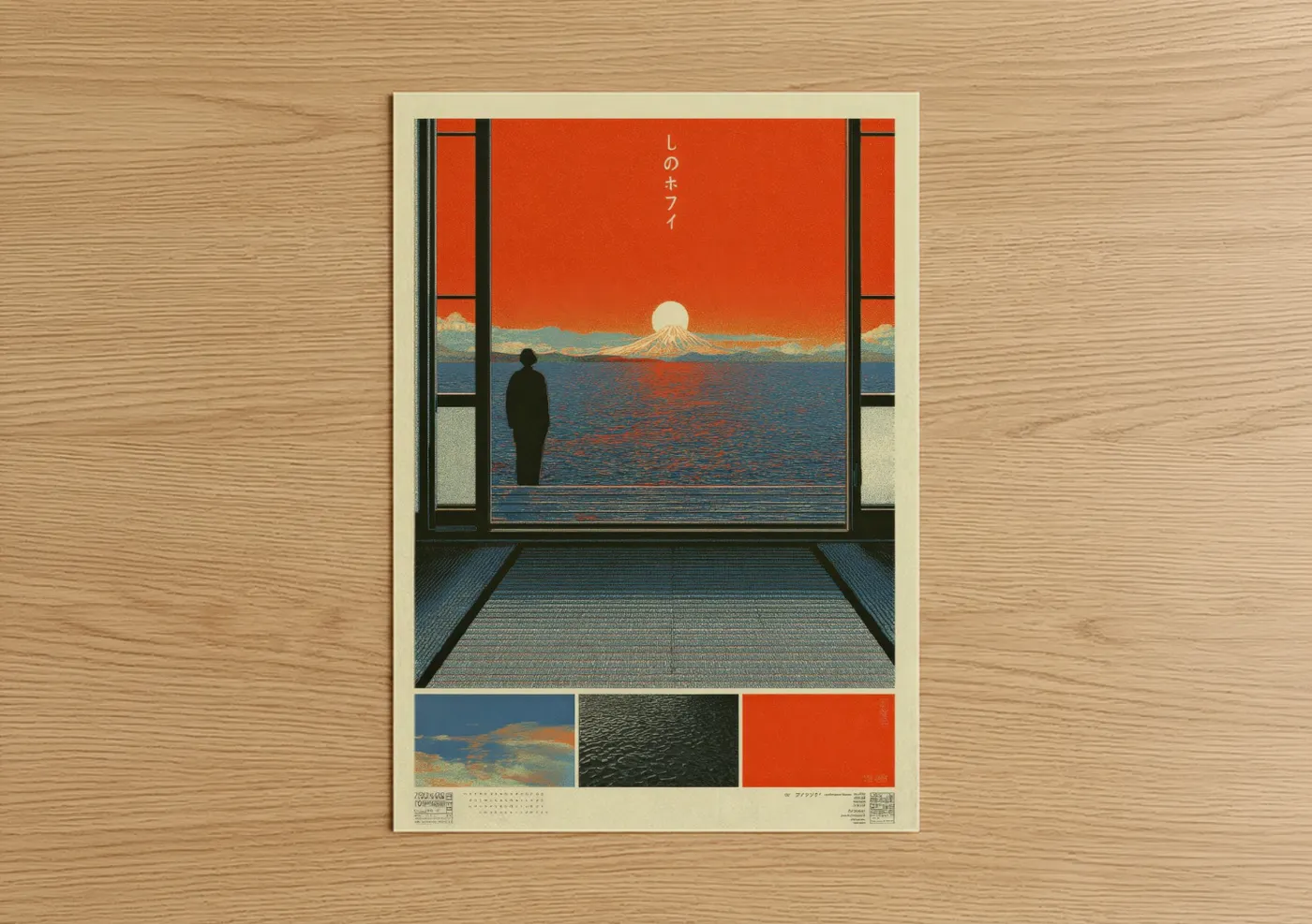 Mount Fuji Solitude Japanese Y2K Wall Art