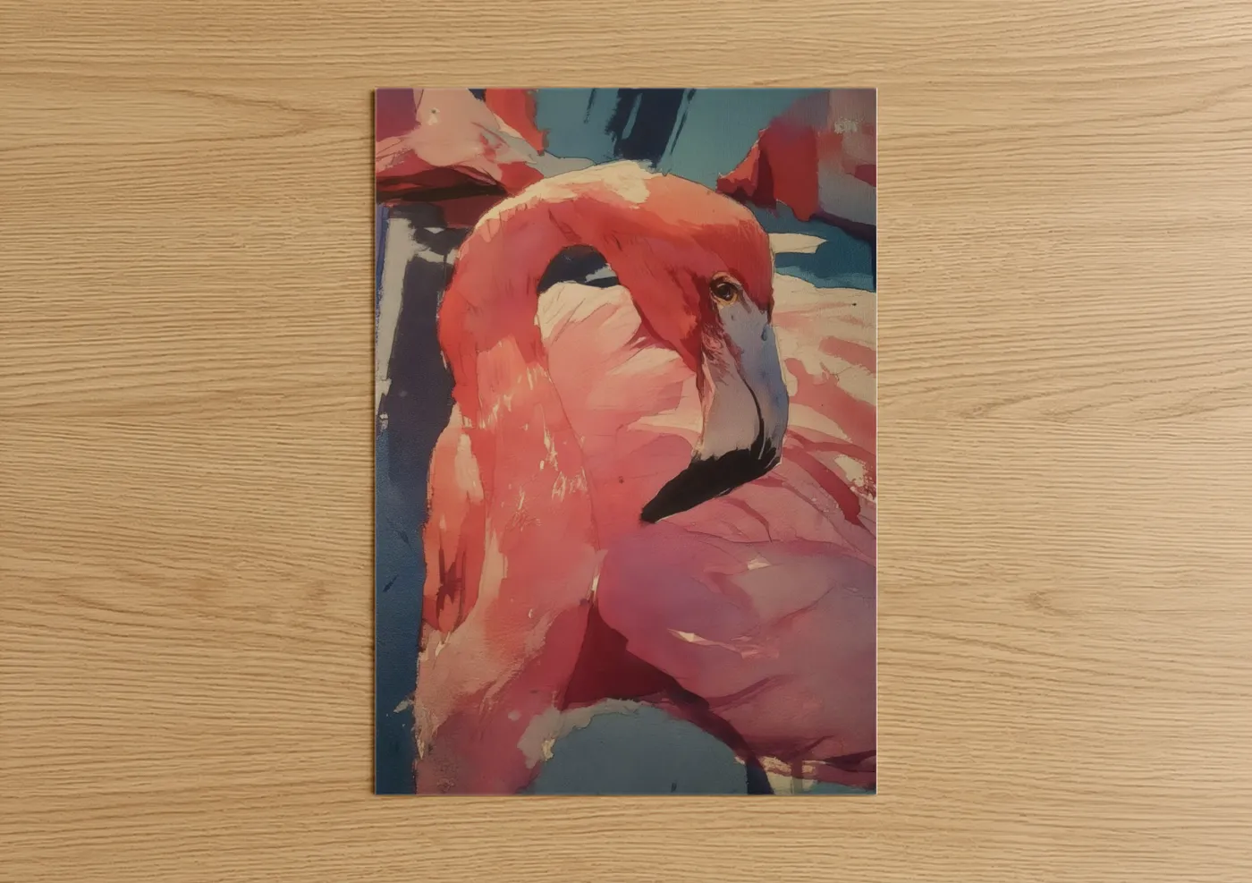 Crimson Flamingo Modern Pop Wall Art
