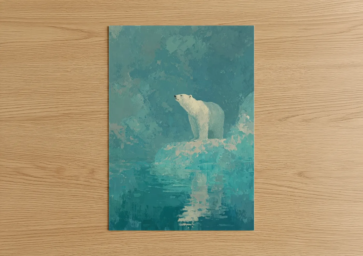 Polar Bear Arctic Solitude Watercolor Wall Art