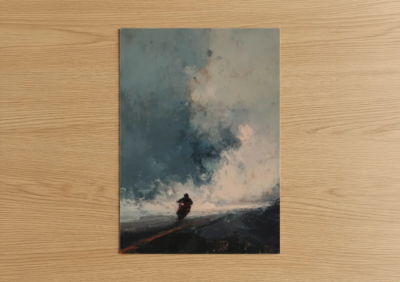 Vintage Motorcycle Desert Apocalypse Wall Art