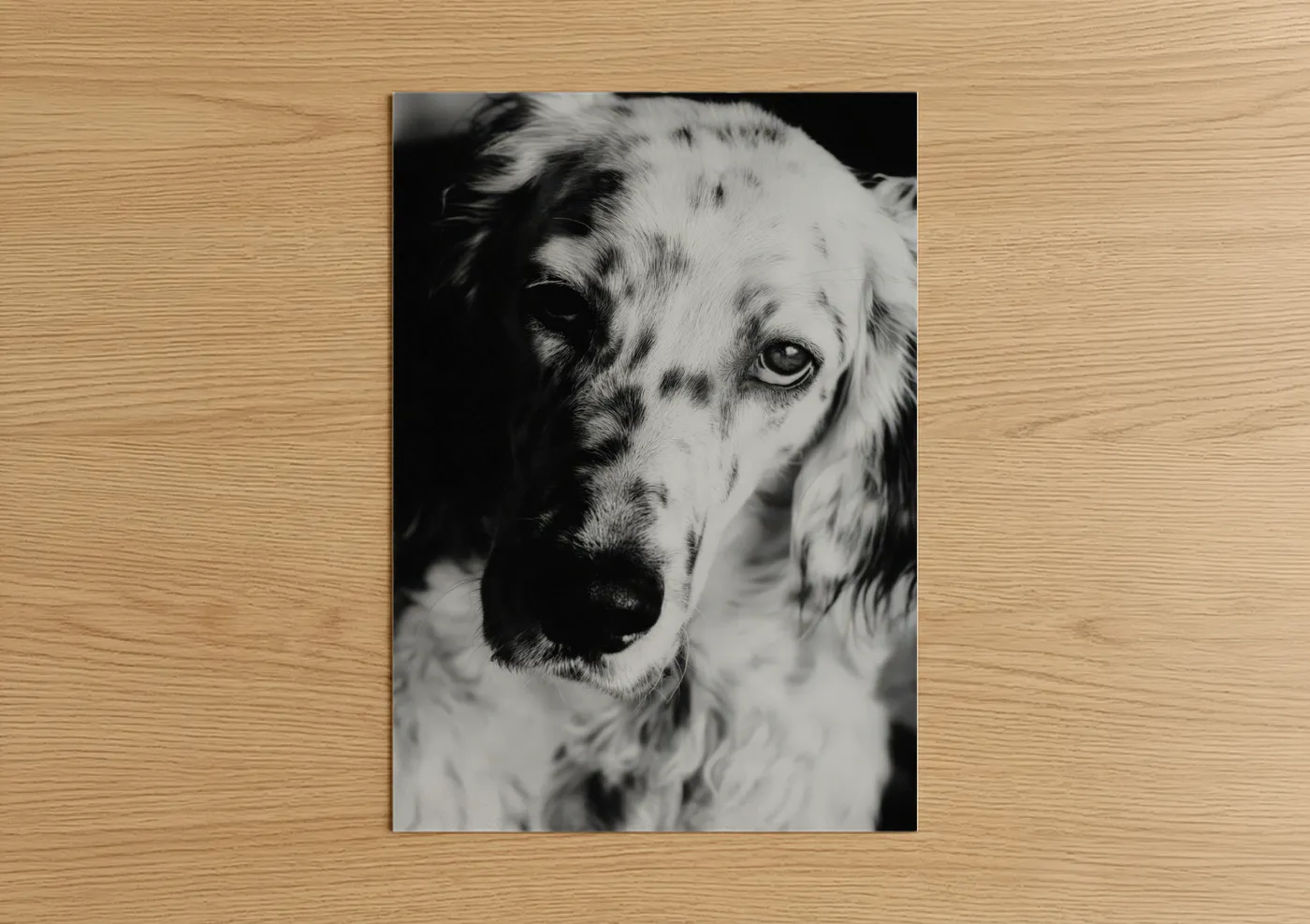 Contemplative Setter Portrait Black White Wall Art
