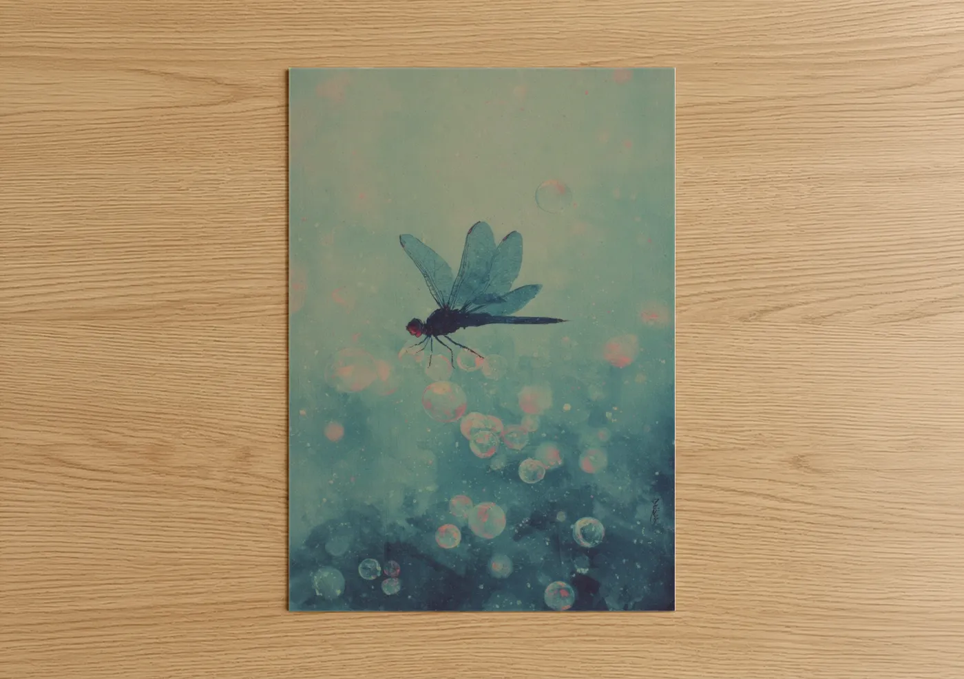 Ethereal Dragonfly Watercolor Wall Art