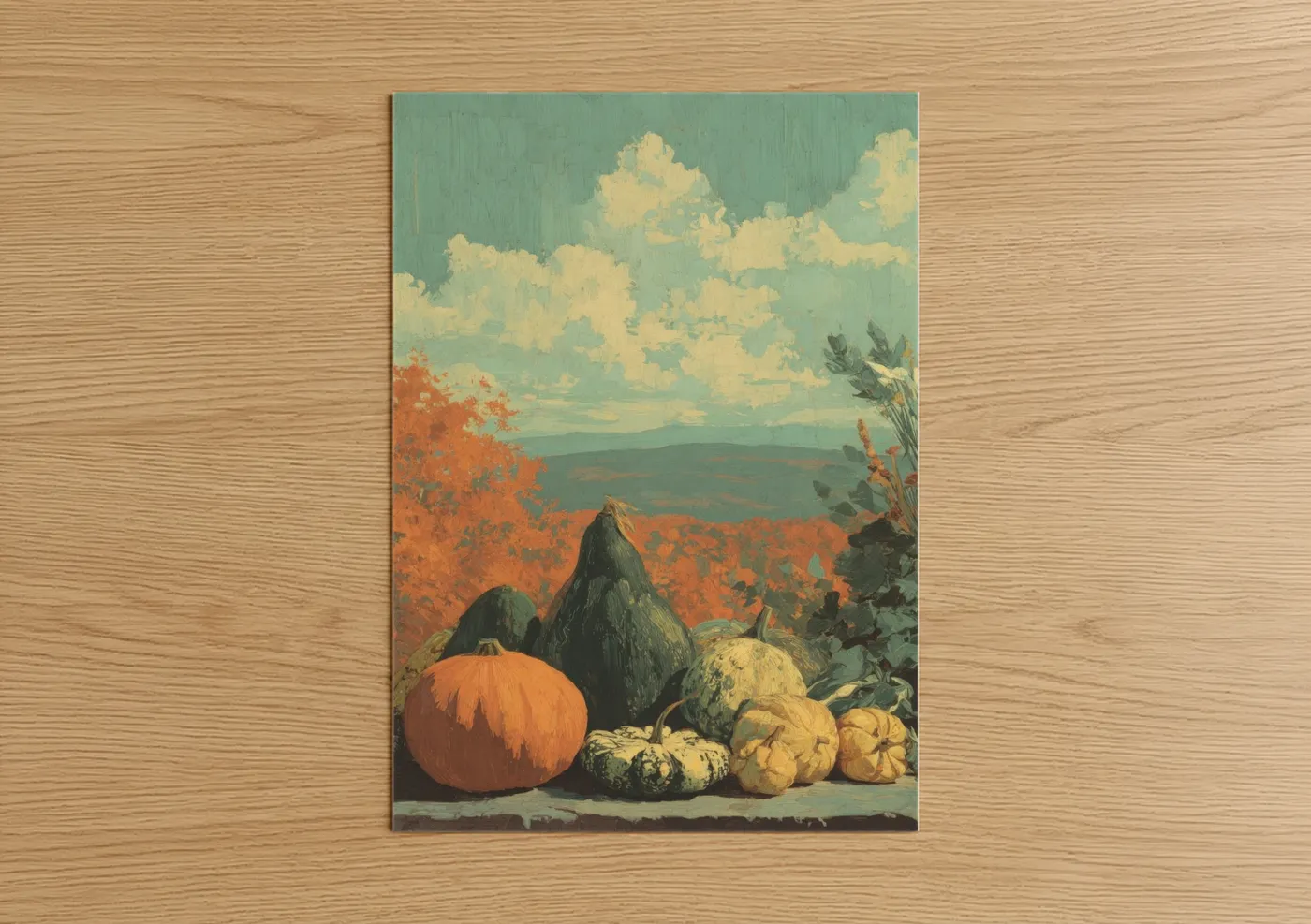 Autumn Harvest Abundance Thanksgiving Wall Art