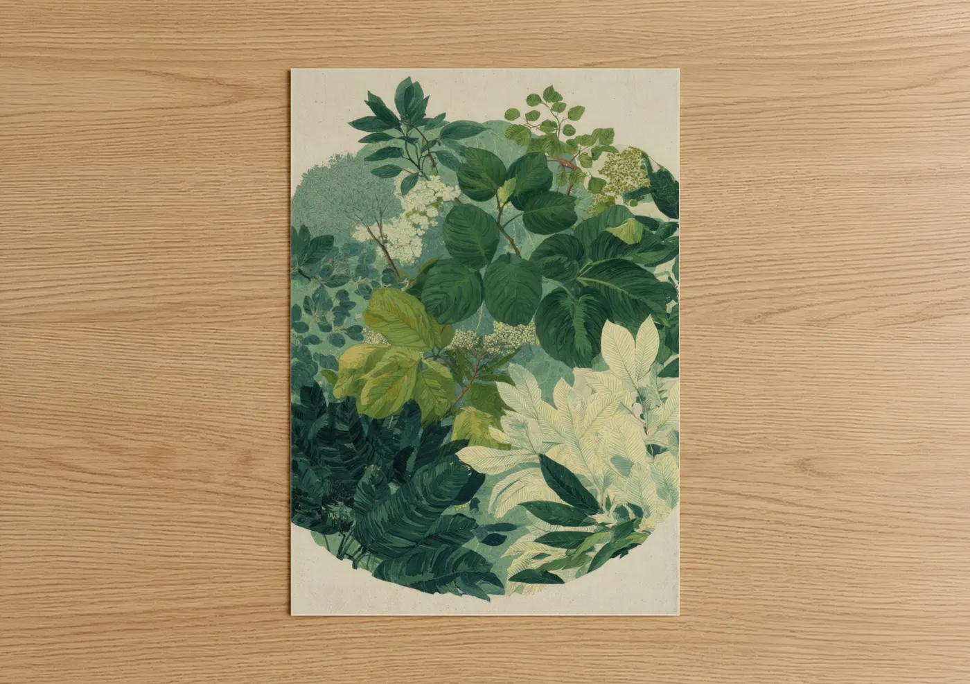 Verdant Earth Day Botanical Illustration Wall Art