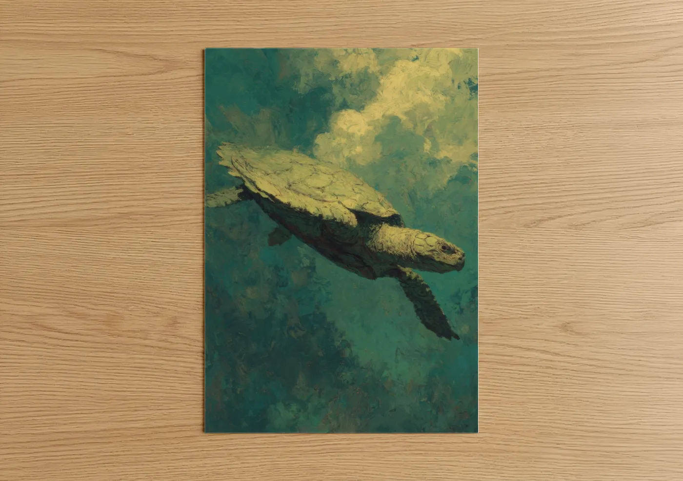 Ancient Sea Turtle Underwater Wall Art