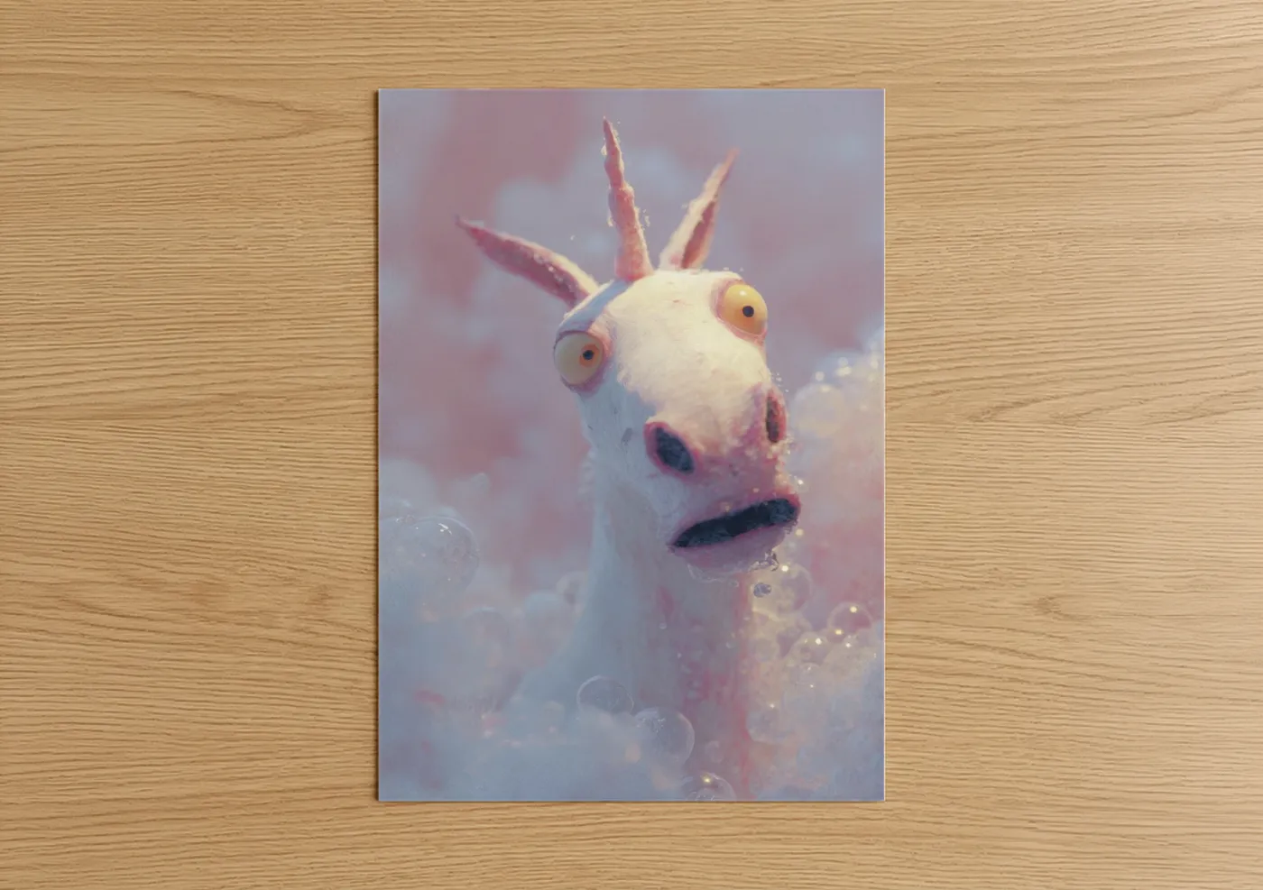 Whimsical White Unicorn Dreamy Cloud Wall Art