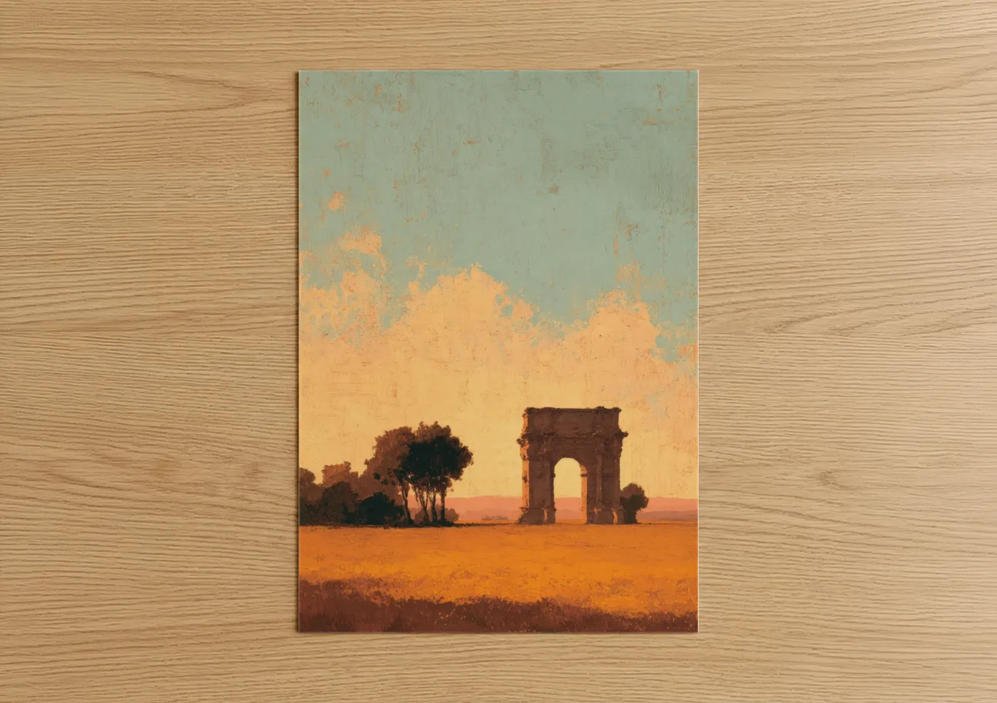 Desert Gate Sunset Architecture Wall Art
