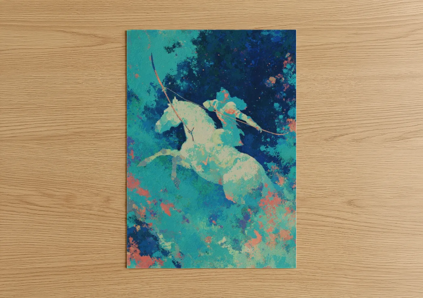 Sagittarius Zodiac Abstract Watercolor Wall Art