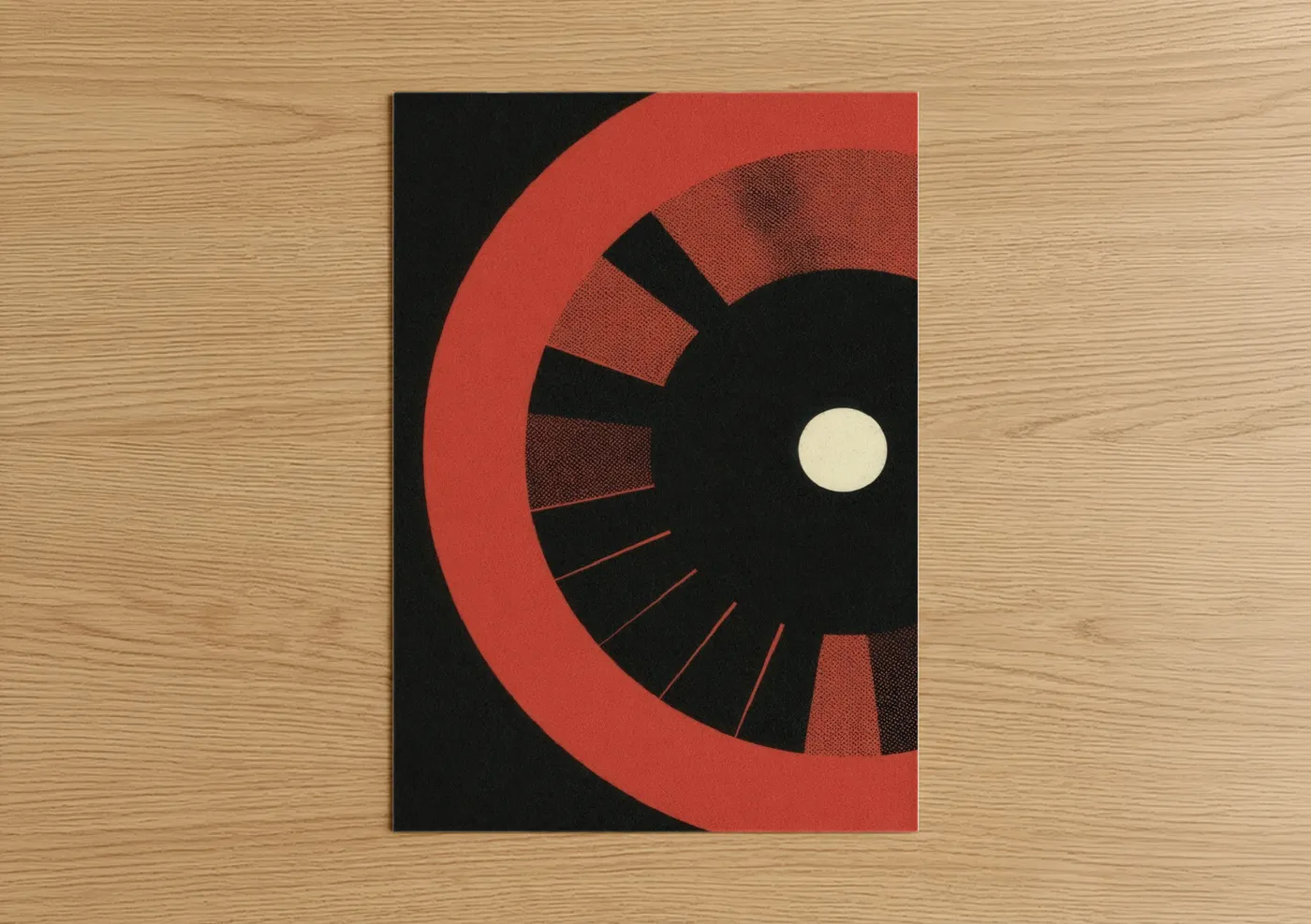 Crimson Roulette Wheel Art Deco Wall Art