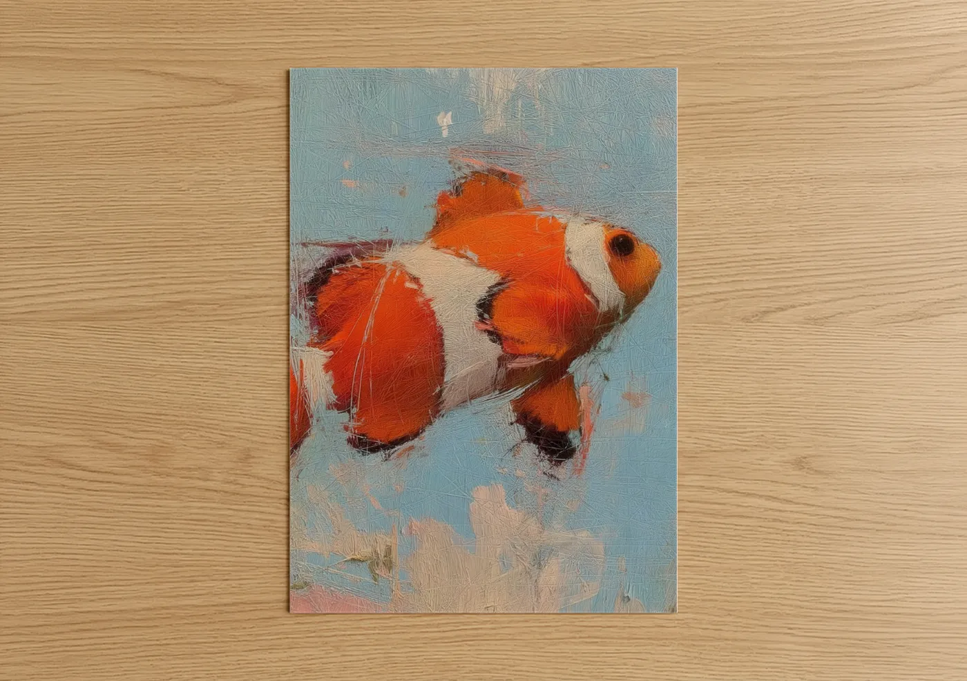 Vibrant Clownfish Oil Painting Wall Art