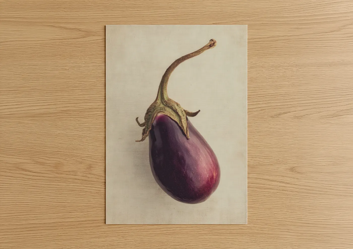 Purple Eggplant Botanical Illustration Wall Art
