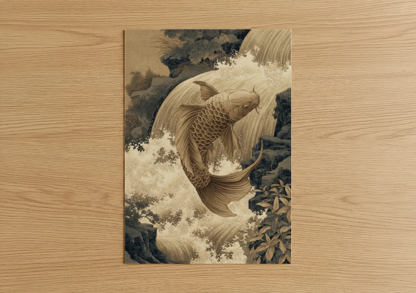 Ornamental betta fish art print Wall Art