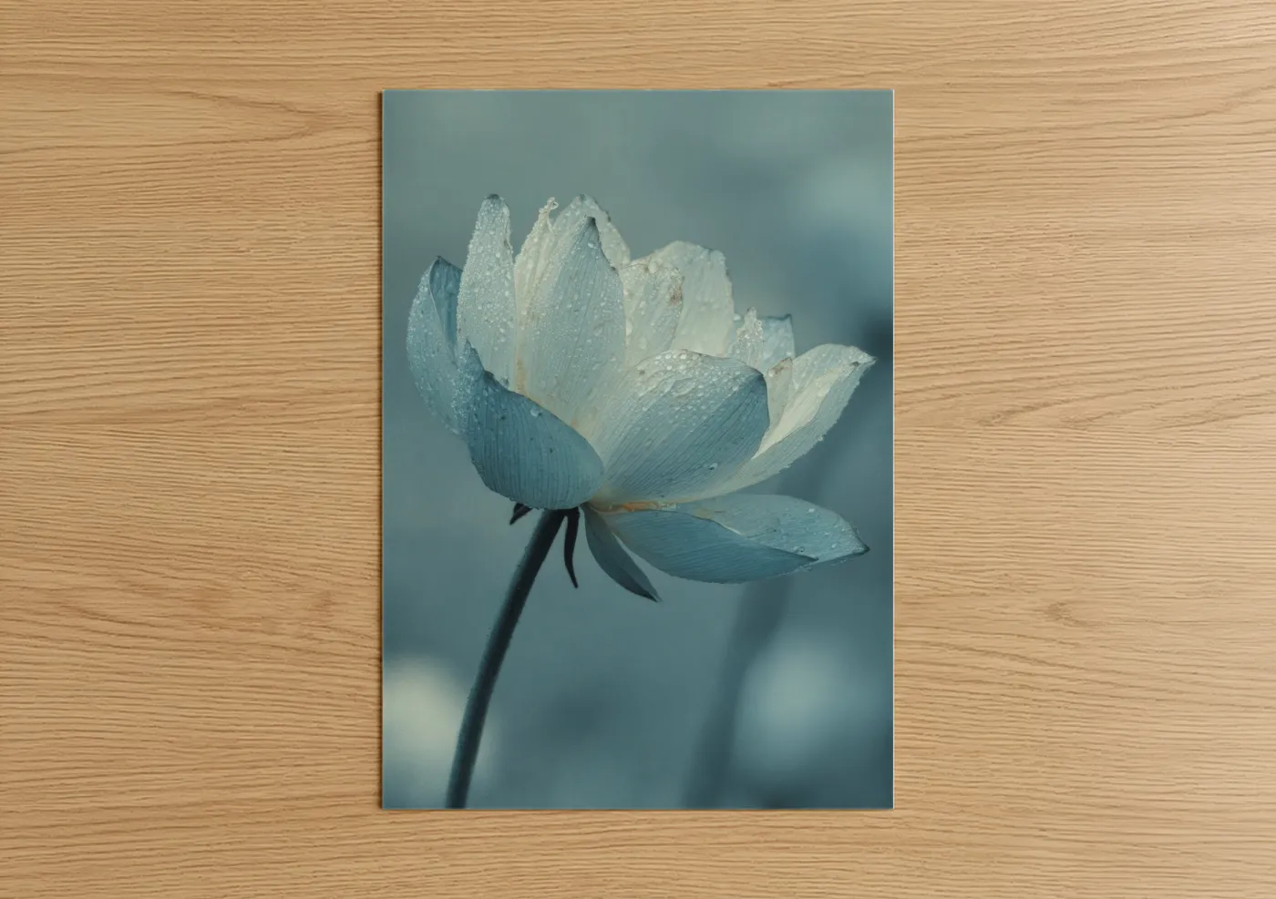 Dewy Lotus Bloom Watercolor Wall Art