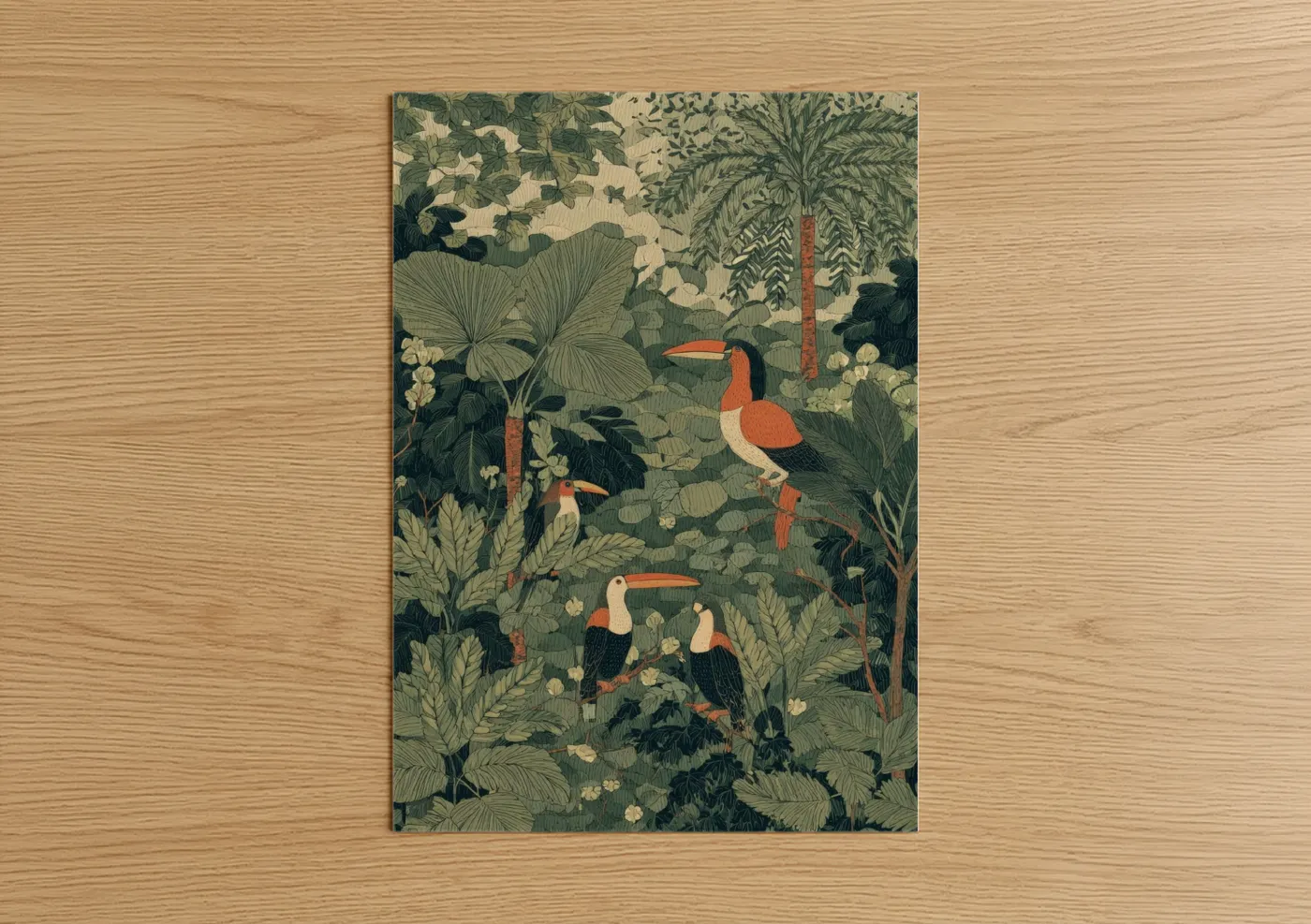 Tropical Toucans Summer Botanical Wall Art