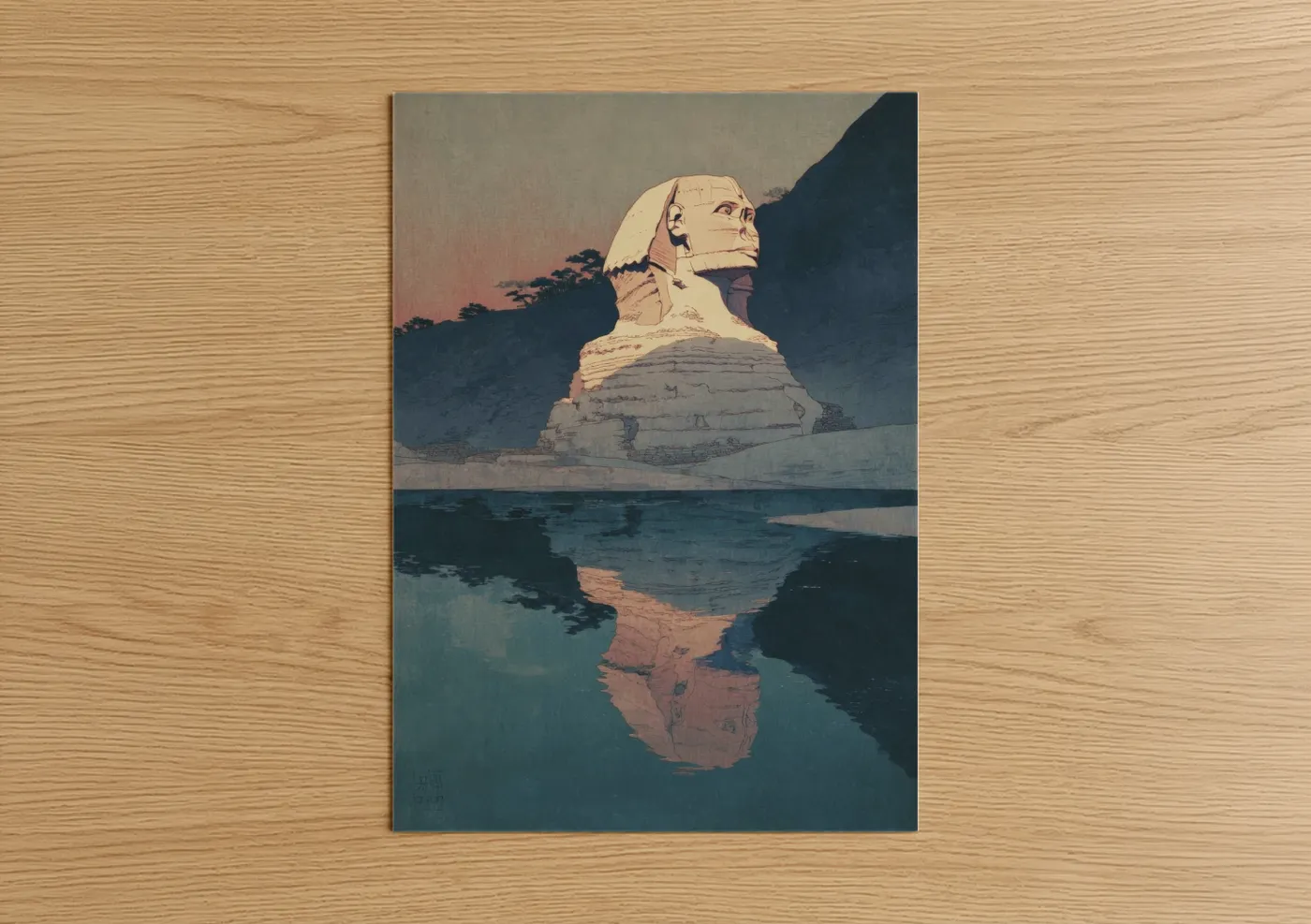 Sphinx Reflection Ancient Monument Wall Art