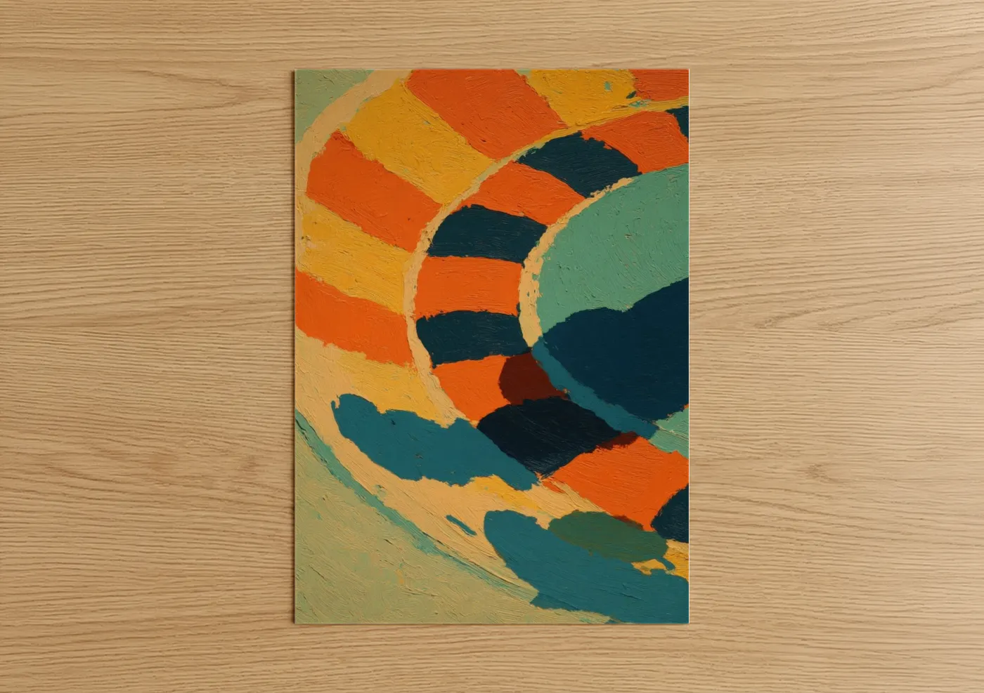 Vibrant Roulette Wheel Abstract Wall Art