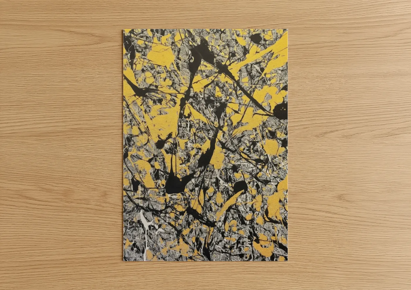 Yellow Energy Abstract Expressionism Wall Art
