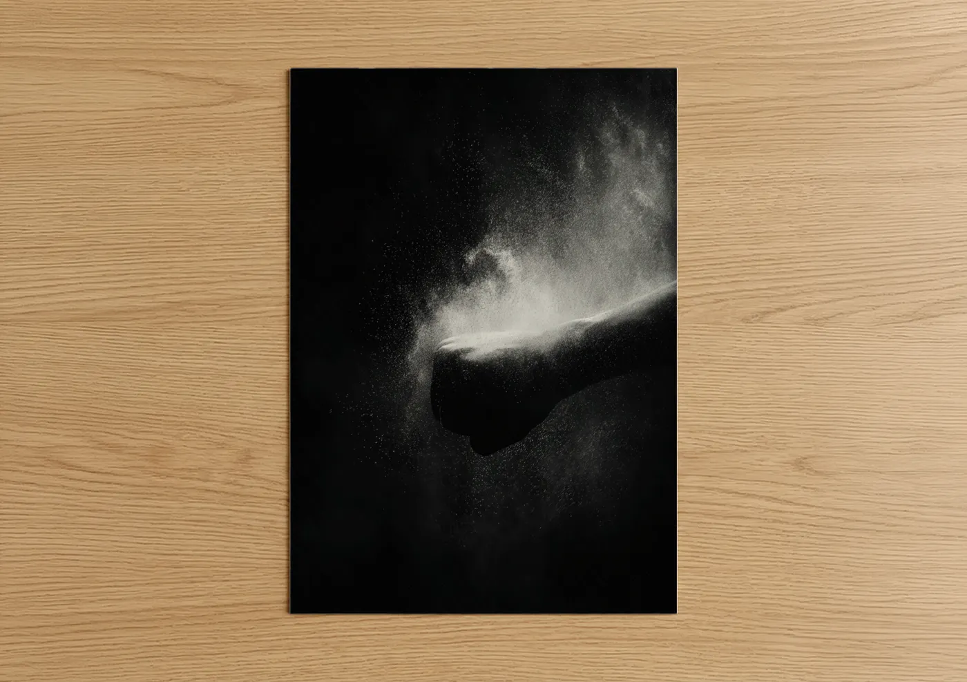 Kung Fu Powder Strike Black White Wall Art