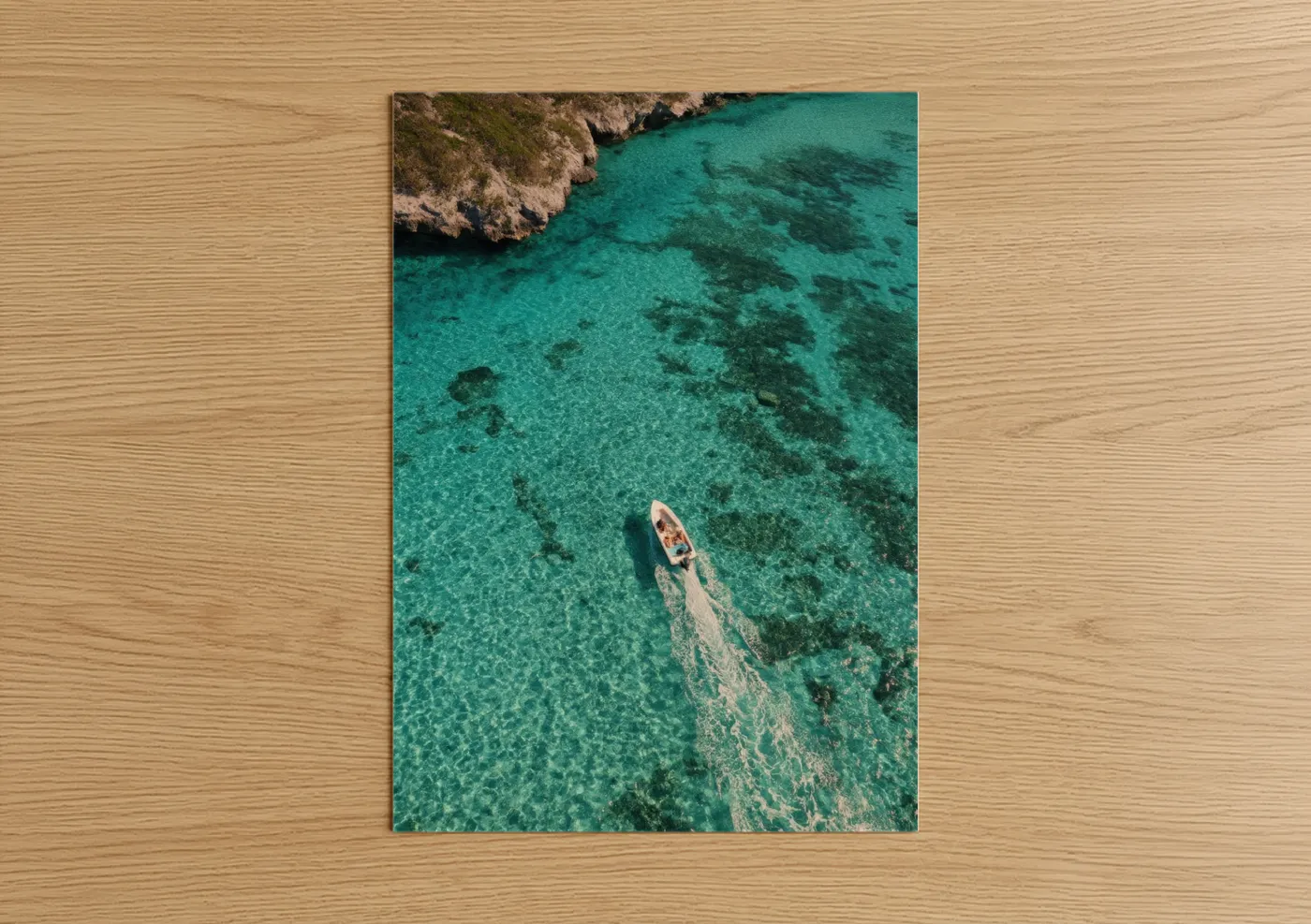 Aerial Parasailing Turquoise Waters Wall Art