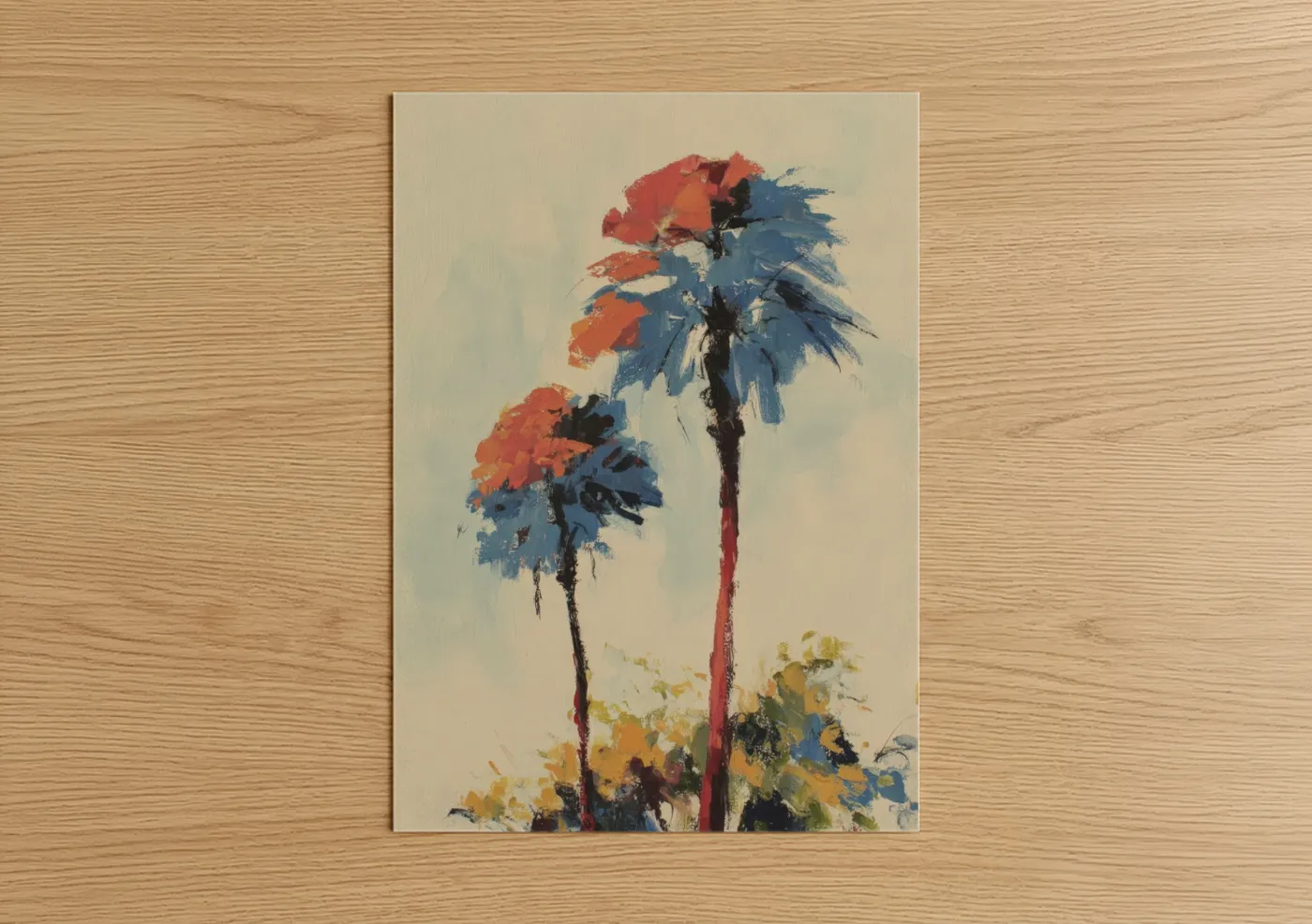 Tropical Palm Tree Impressionist Wall Art